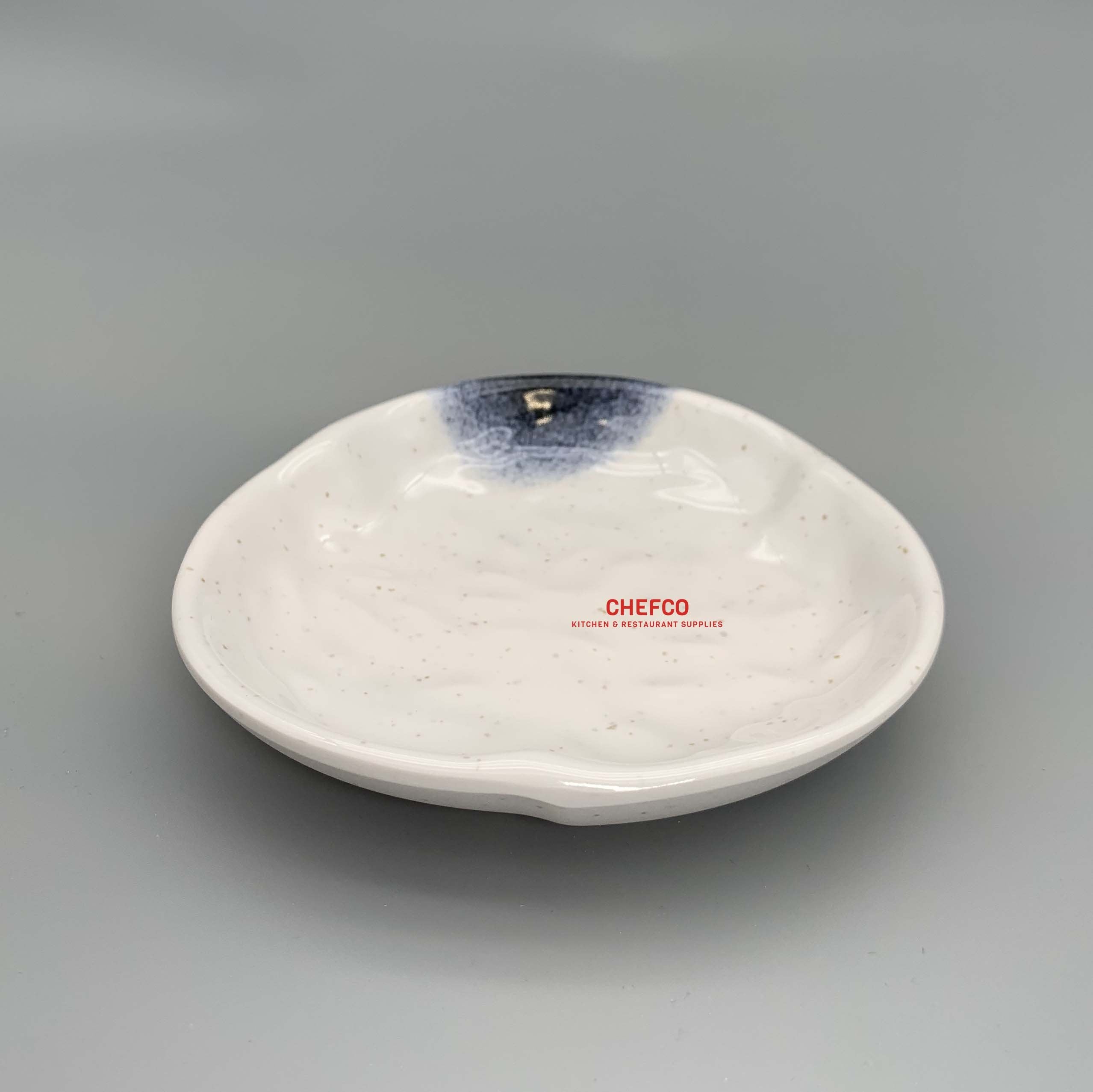 Dark Blue Ombre Hammered Pattern Melamine Small Plate (PY4002K) - Chefcoca