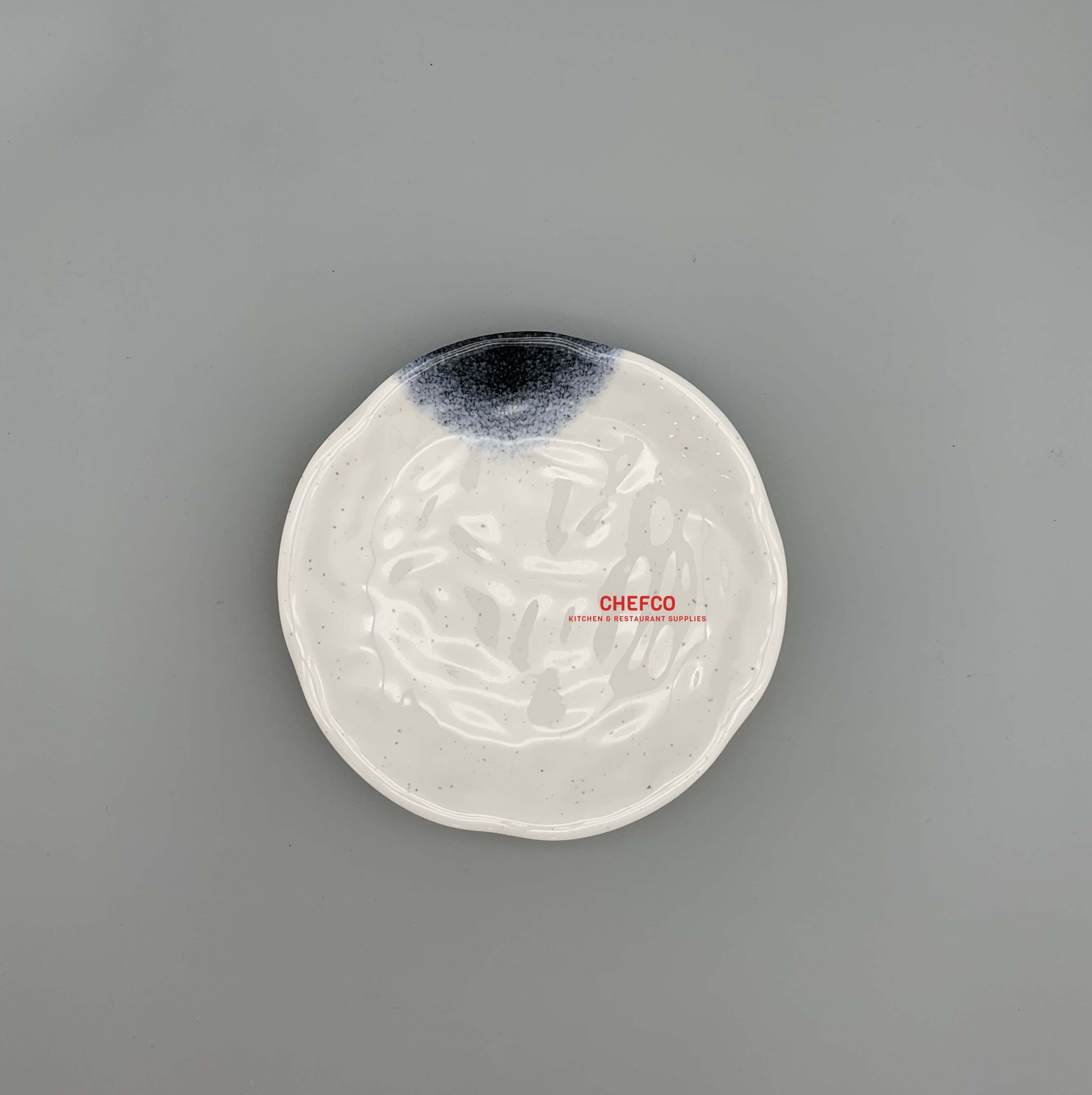 Dark Blue Ombre Hammered Pattern Melamine Small Plate (PY6003K) - Chefcoca