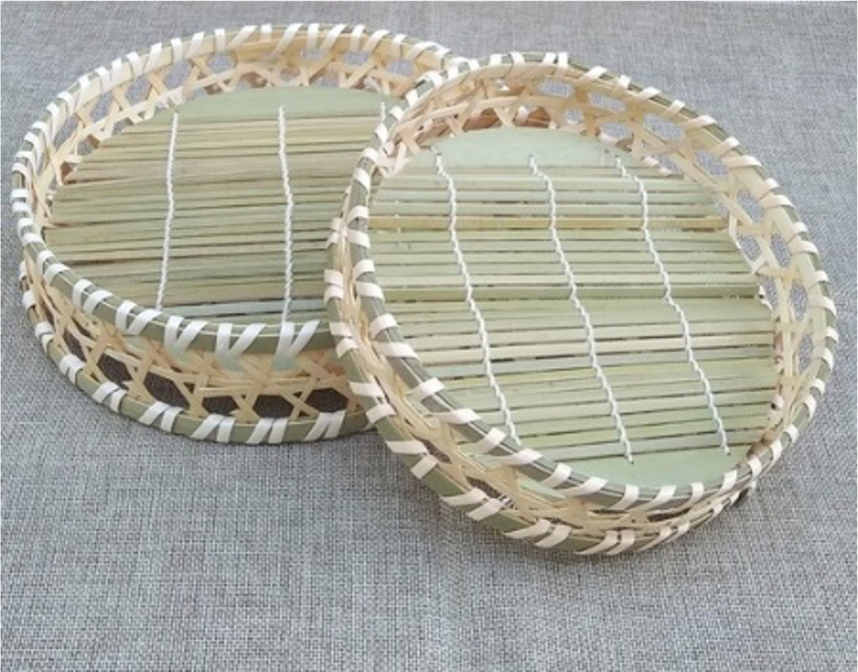 Round Woven Bamboo Serving Basket (7" - 8.25") - Chefcoca