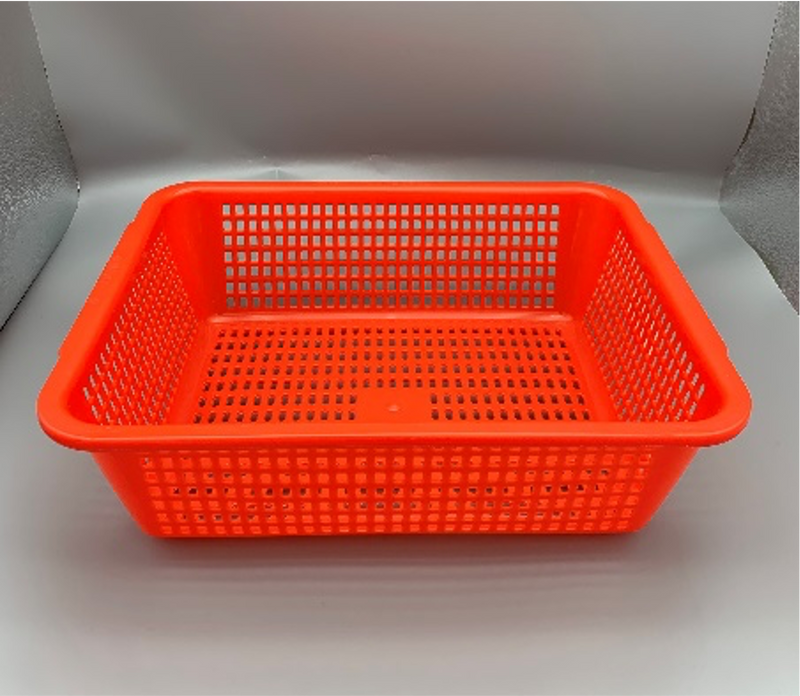 Plastic Square Vegetable Wash Baskets (Small Grid)