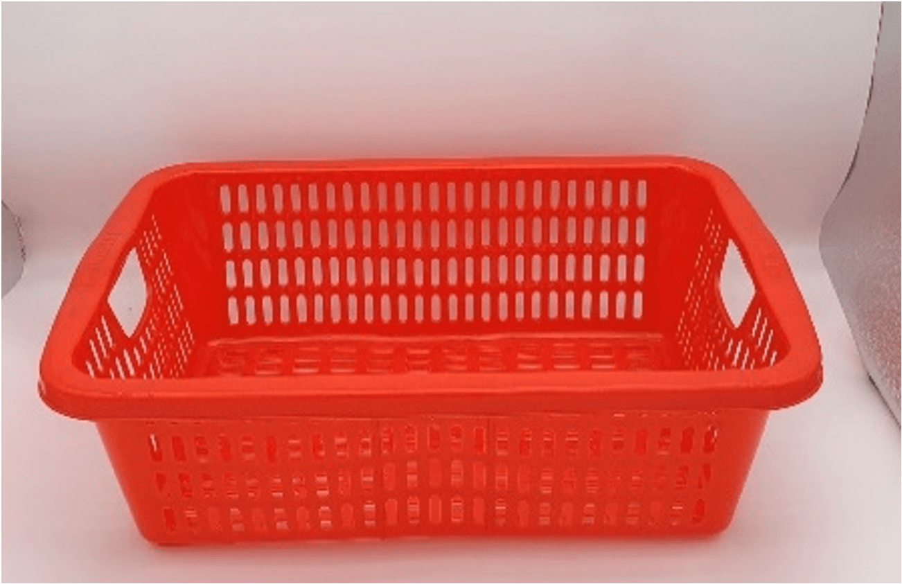 Plastic Rectangular Vegetable Wash Baskets with Cut-out Handle - Chefcoca