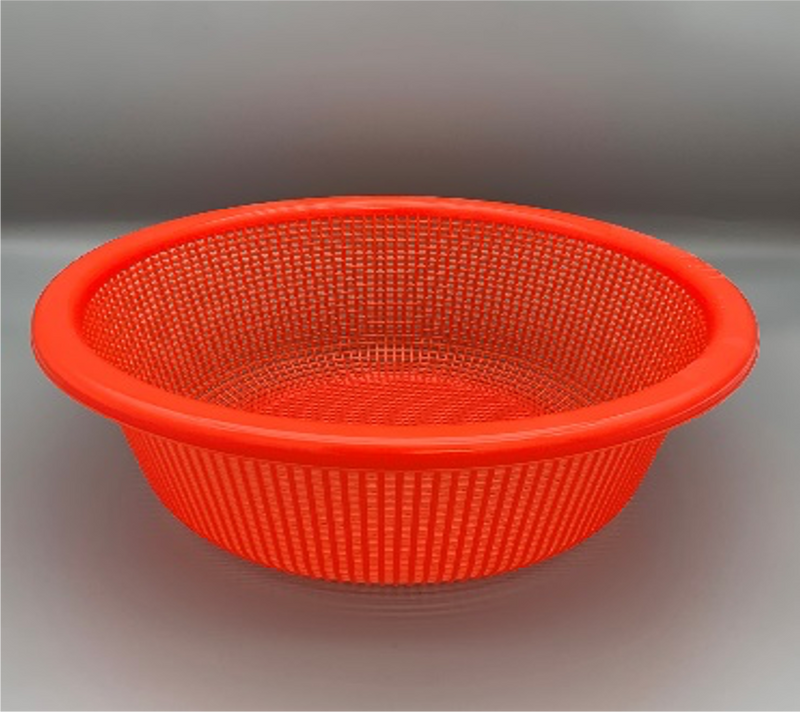 Plastic Round Vegetable Wash Basket (Fine Grid)