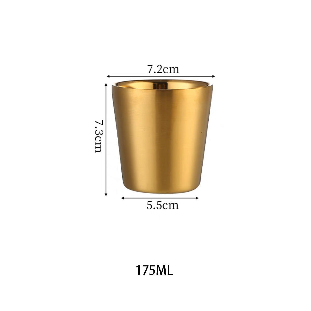 Stainless Steel , Double Wall Insulated Mug-Gold - Chefcoca