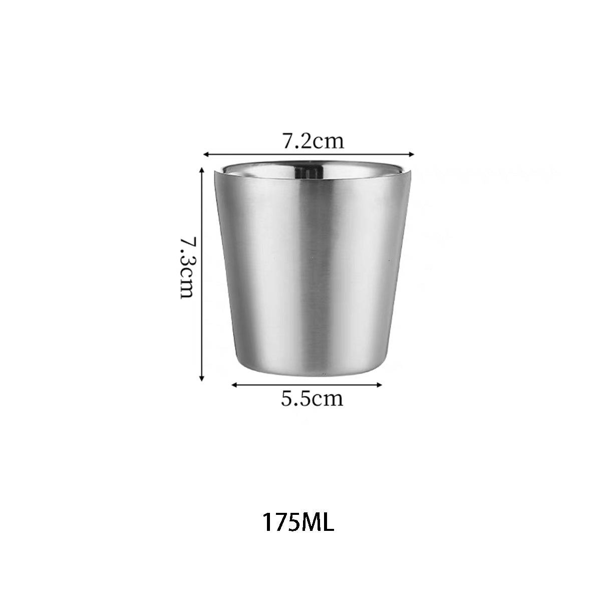 Stainless Steel , Double Wall Insulated Mug-Silver - Chefcoca