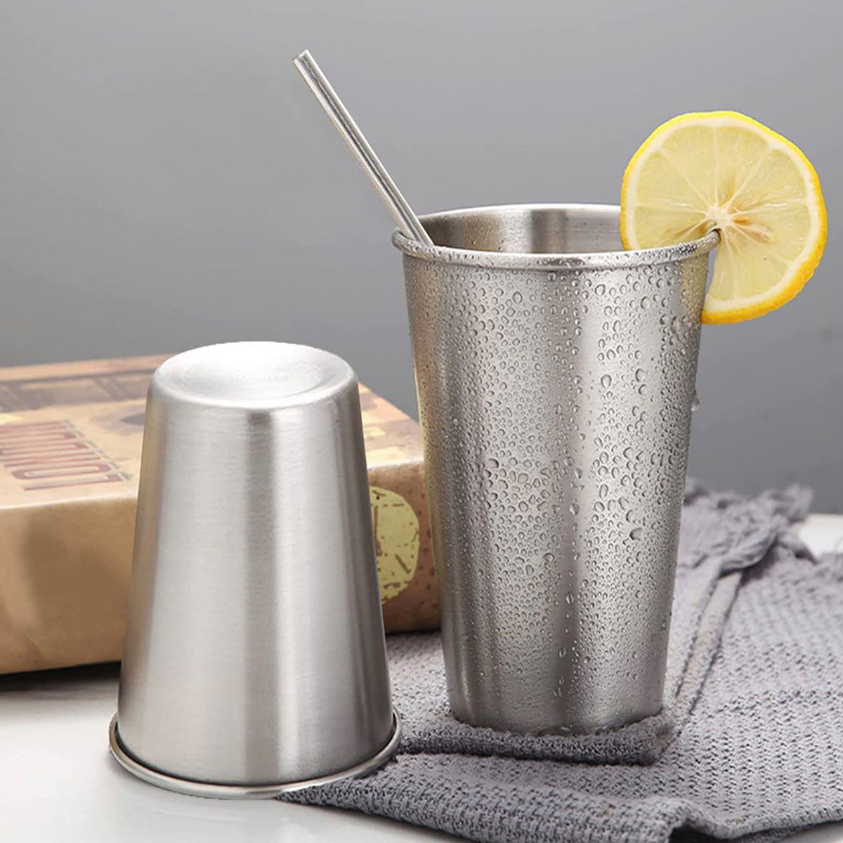 Metal Cup Stainless Steel - Chefcoca