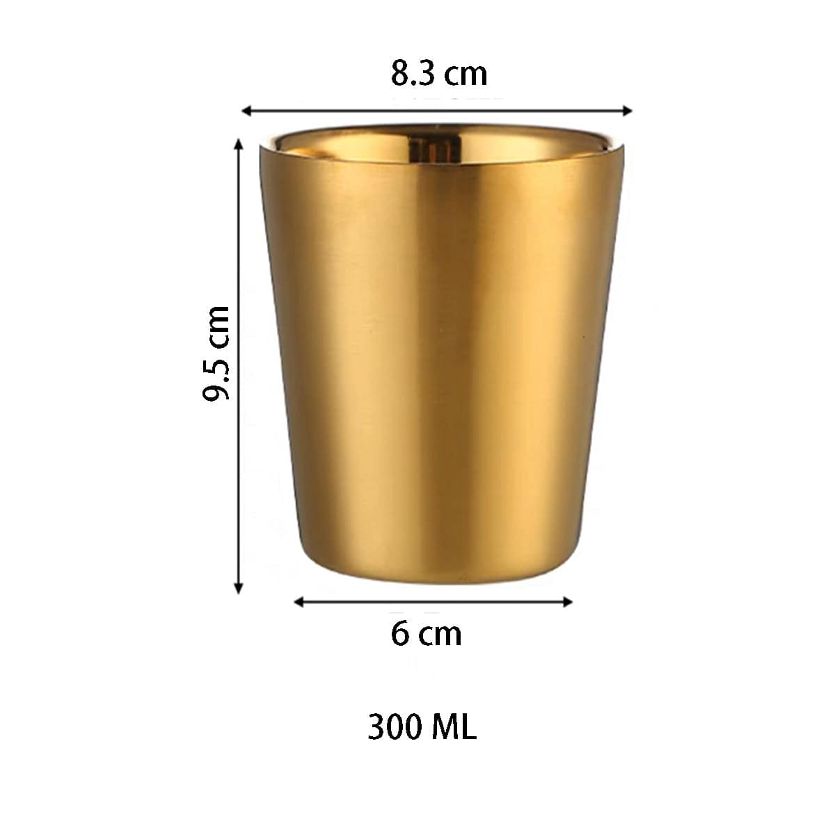 Stainless Steel , Double Wall Insulated Mug-Gold - Chefcoca