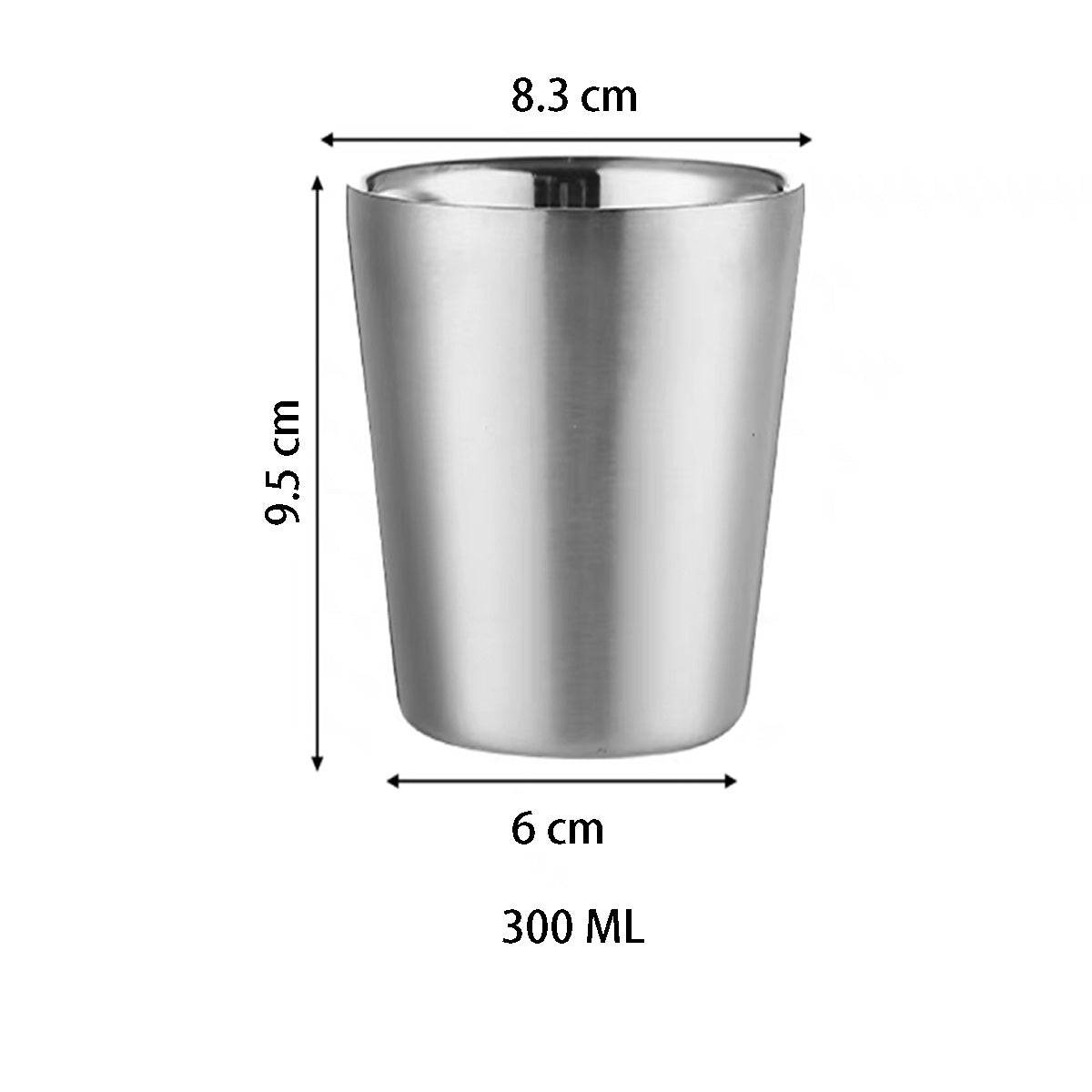 Stainless Steel , Double Wall Insulated Mug-Silver - Chefcoca