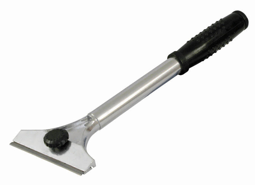 SCRP-12 Aluminum Economy Scraper w/ 4" Blade & 12" Handle, PVC Grip - Chefcoca