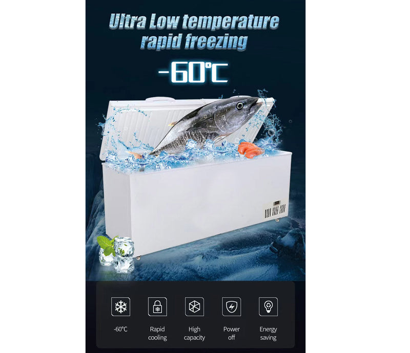 Sub-equip 365L Super Deep -65ºC Low Temp Freezer (58.1"W x 29.5"D x 34.5"H)