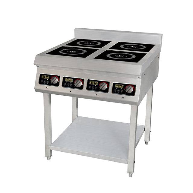 Turbo Range Stainless Steel 4 Burner Induction Cooker, SL-35-EL400, 14KW, 208V, 3PH - Chefcoca