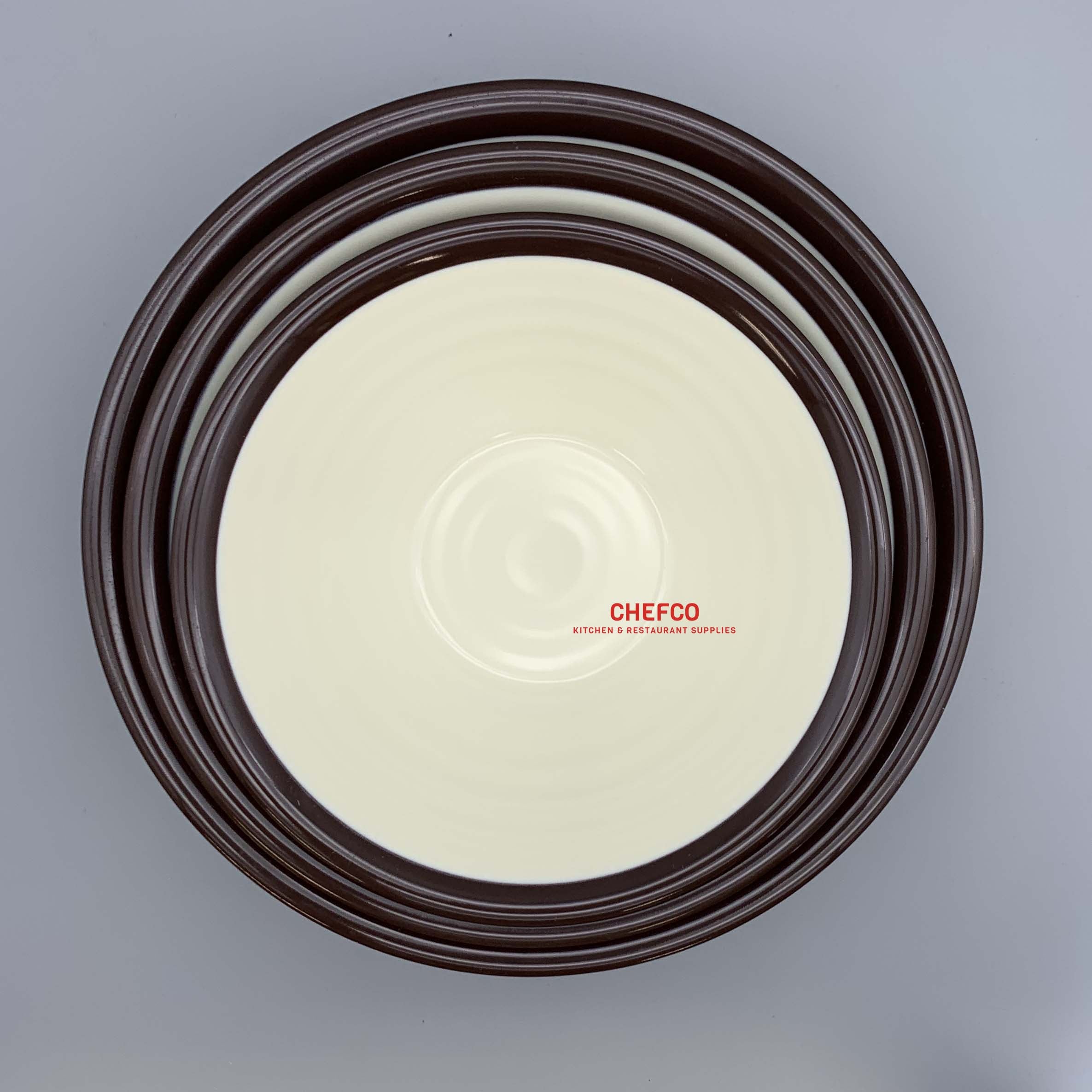 Colour Blocked Brown and White Melamine Ramen Bowl (SS001 - SS003) - Chefcoca