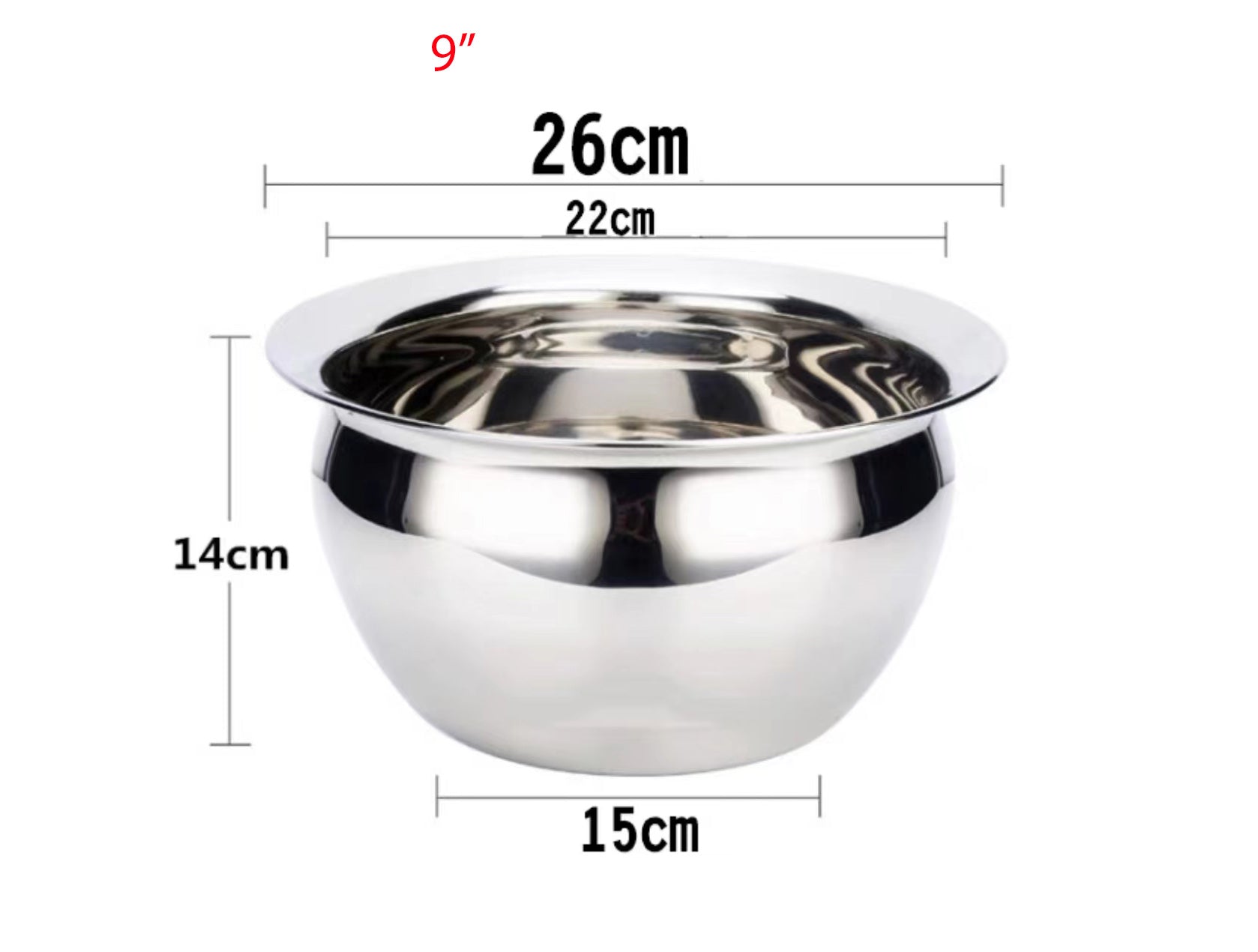 Stainless Steel Globe Mixing Bowl - Chefcoca