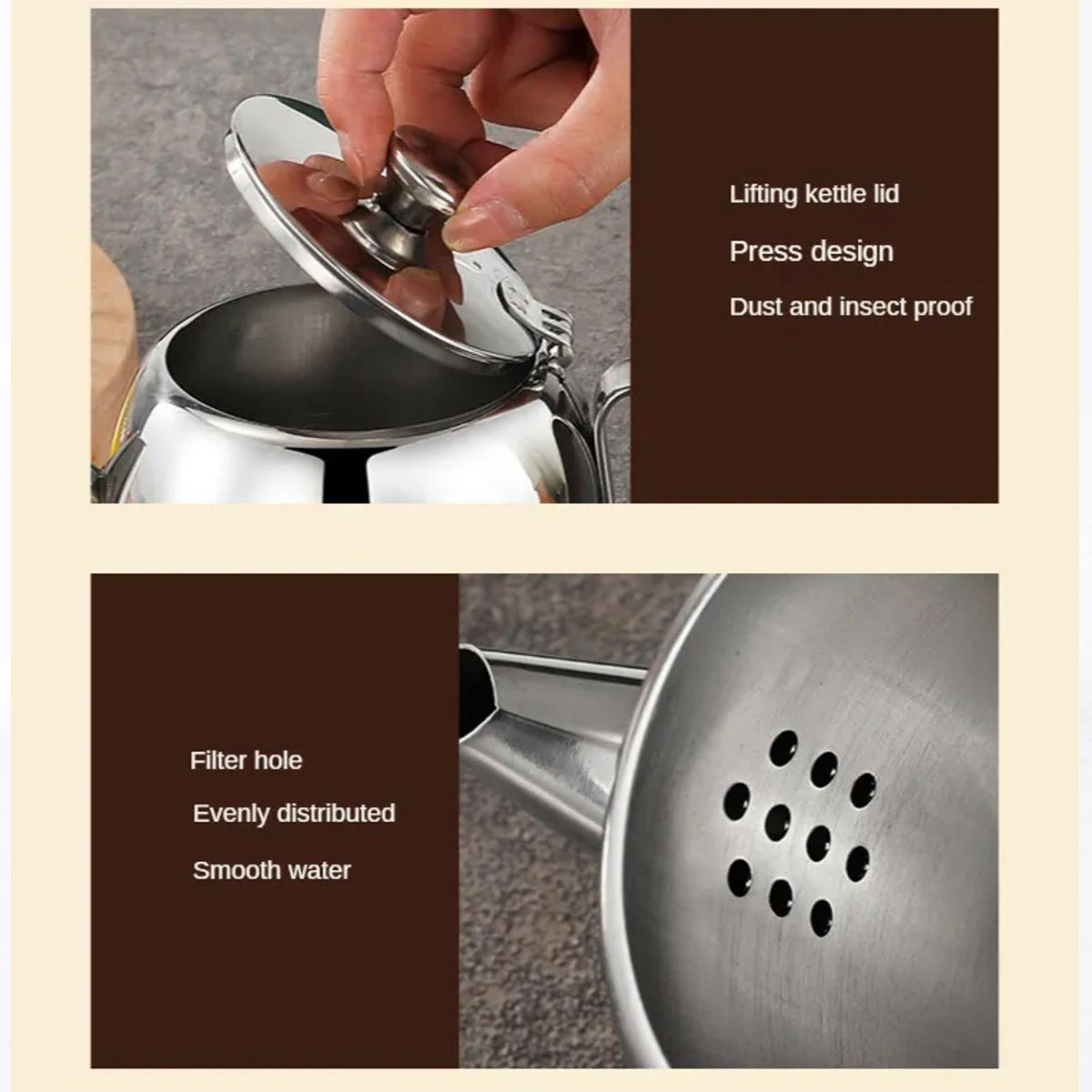 Stainless Steel Teapot (32-70oz) - Chefcoca