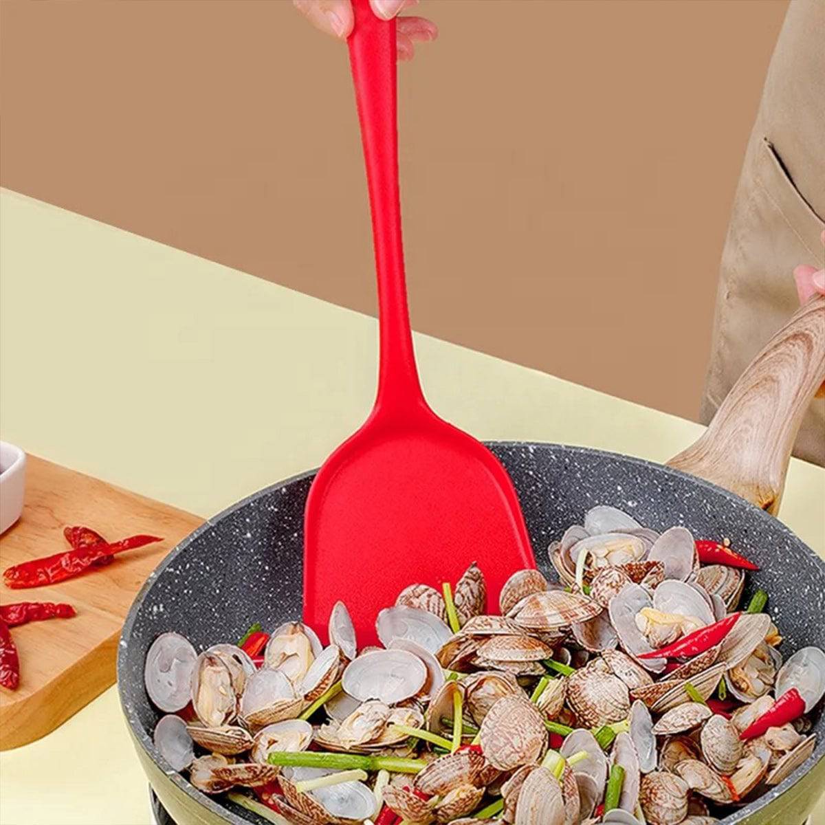 Heat-Resistant Non-Stick Silicone Turner Spatula Cooking Shovel - Chefcoca