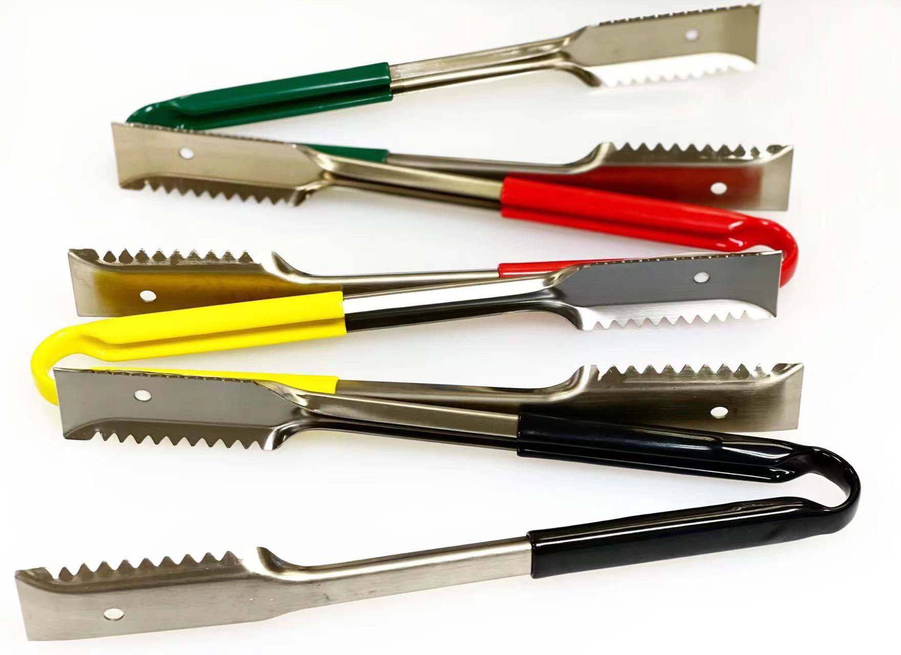 Sub-Equip,UTH-12K, 12"Stainless Steel Utility Tongs with Polypropylene Handle,Black - Chefcoca