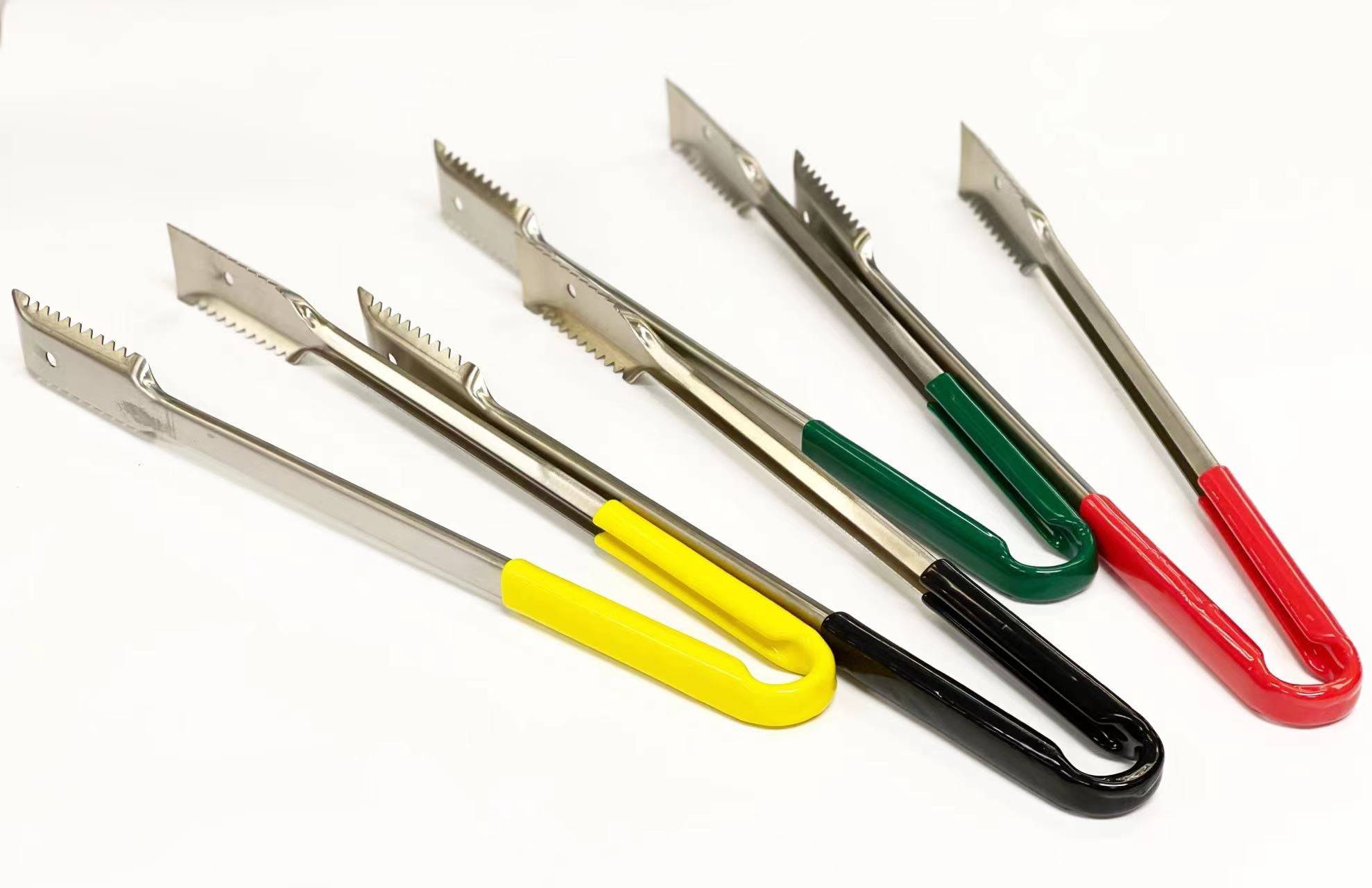 Sub-Equip,UTH-16G, 16"Stainless Steel Utility Tongs with Polypropylene Handle,Green - Chefcoca