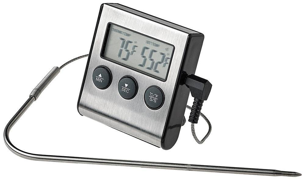 Digital Roasting Thermometer with Timer & Probe - Chefcoca