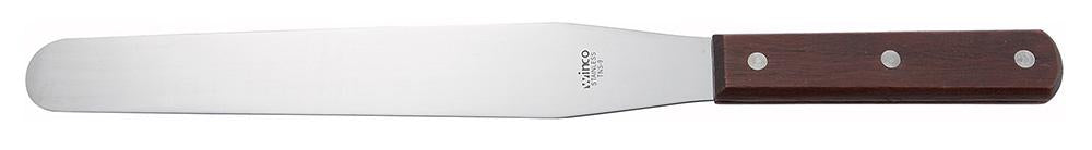 Bakery Spatula with Wooden Handle, 10" x 1-3/8" Blade - Chefcoca