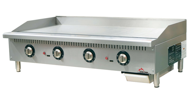 Turbo Range 1" Plate Natural Gas Thermostatic 48" Griddle