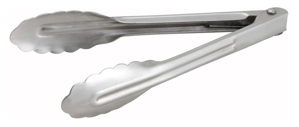 Stainless Steel Heavyweight 0.9mm 7" Tongs - Chefcoca
