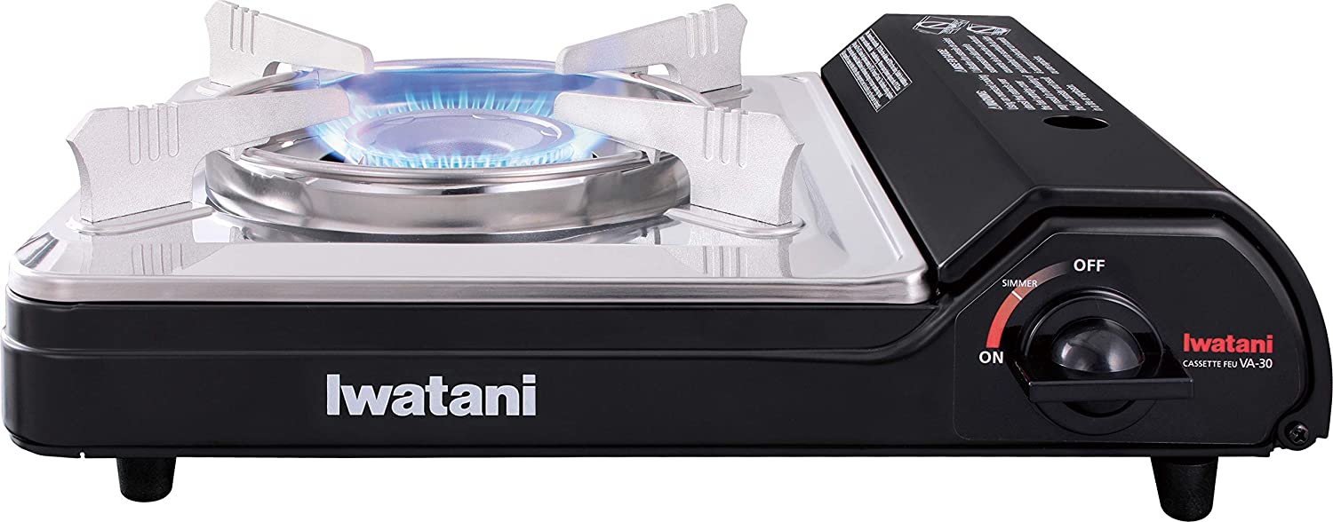 Iwatani 1-Burner 'Cassette Feu' Portable Butane Gas Stove with Carrying Case, 12000 BTU/hr - Chefcoca
