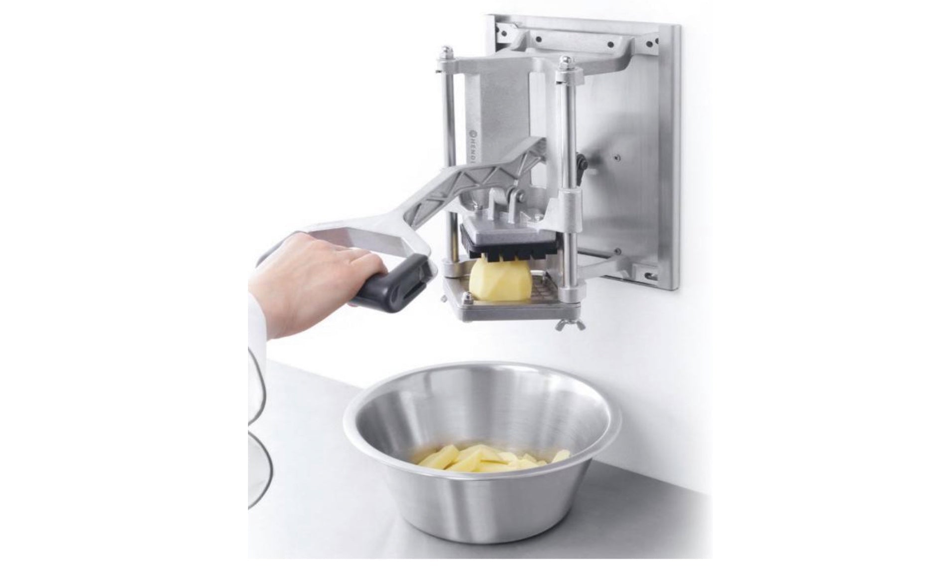Heavy Duty French Fry Cutter, Wall Mounted, With Blade Size: 3/8”,1/2“,1/4” &8 Wedger - Chefcoca