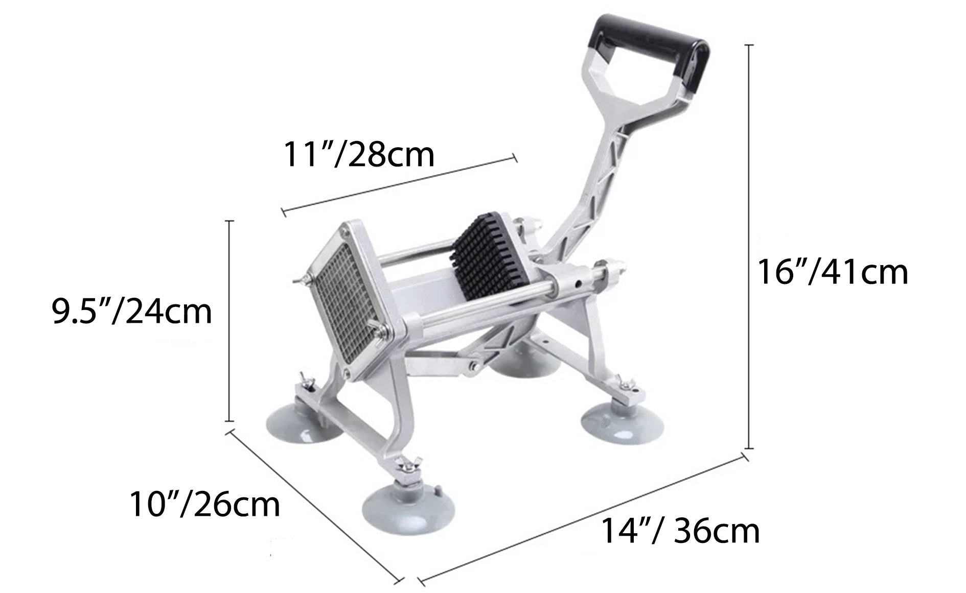 Heavy Duty French Fry Cutter, With Blades size: 3/8",1/2",1/4"&8 Wedger - Chefcoca