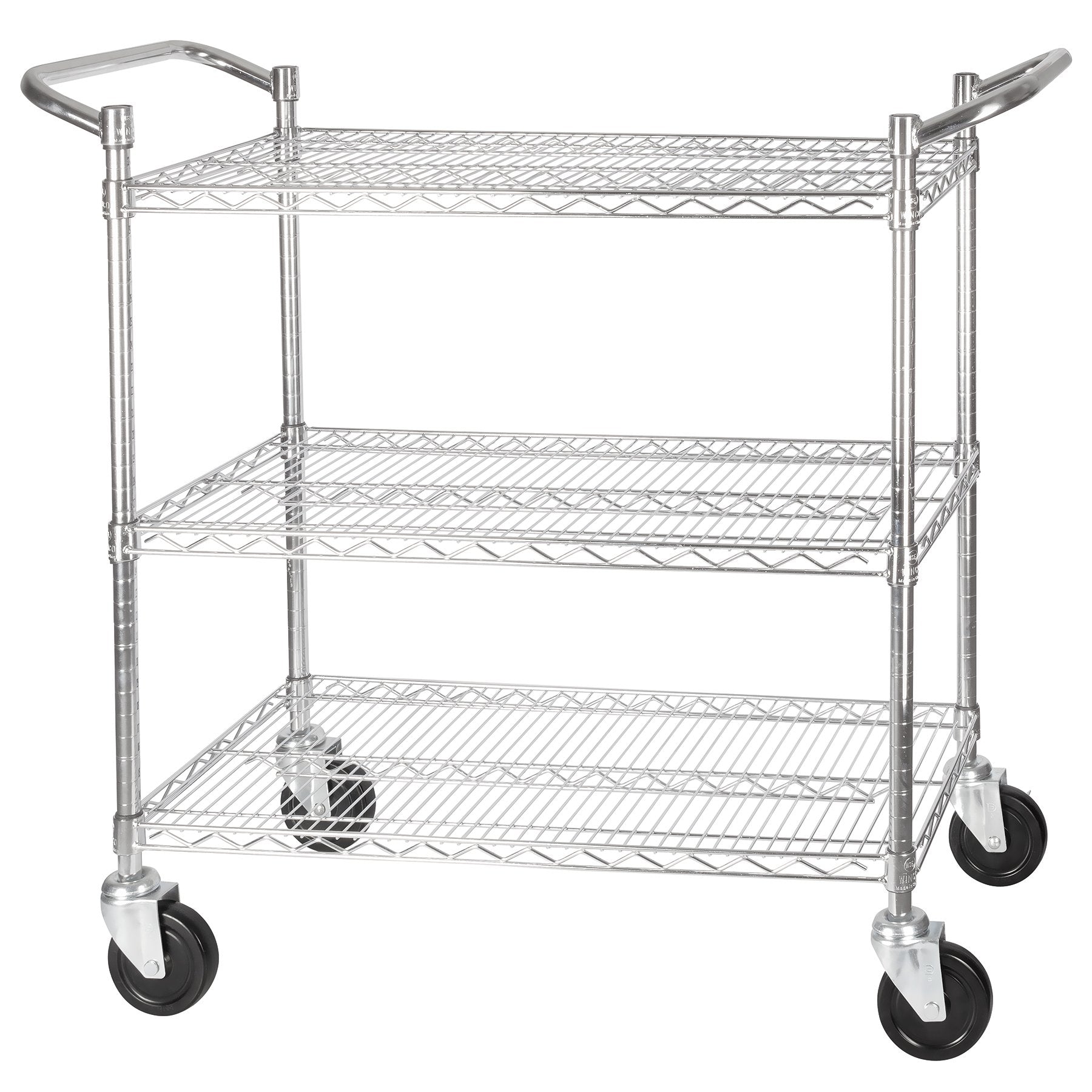 3-Tier Wire Shelving Cart 18" X 36" - Chefcoca