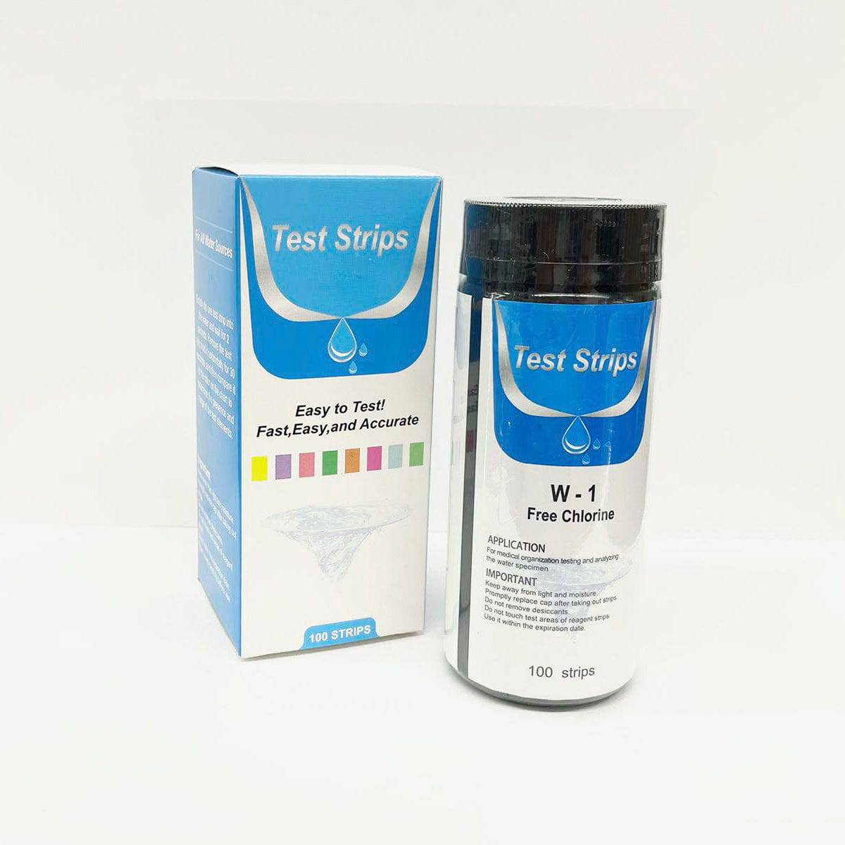 Test Strips, Reagent Strips for water, Free chlorine,100 Strips - Chefcoca