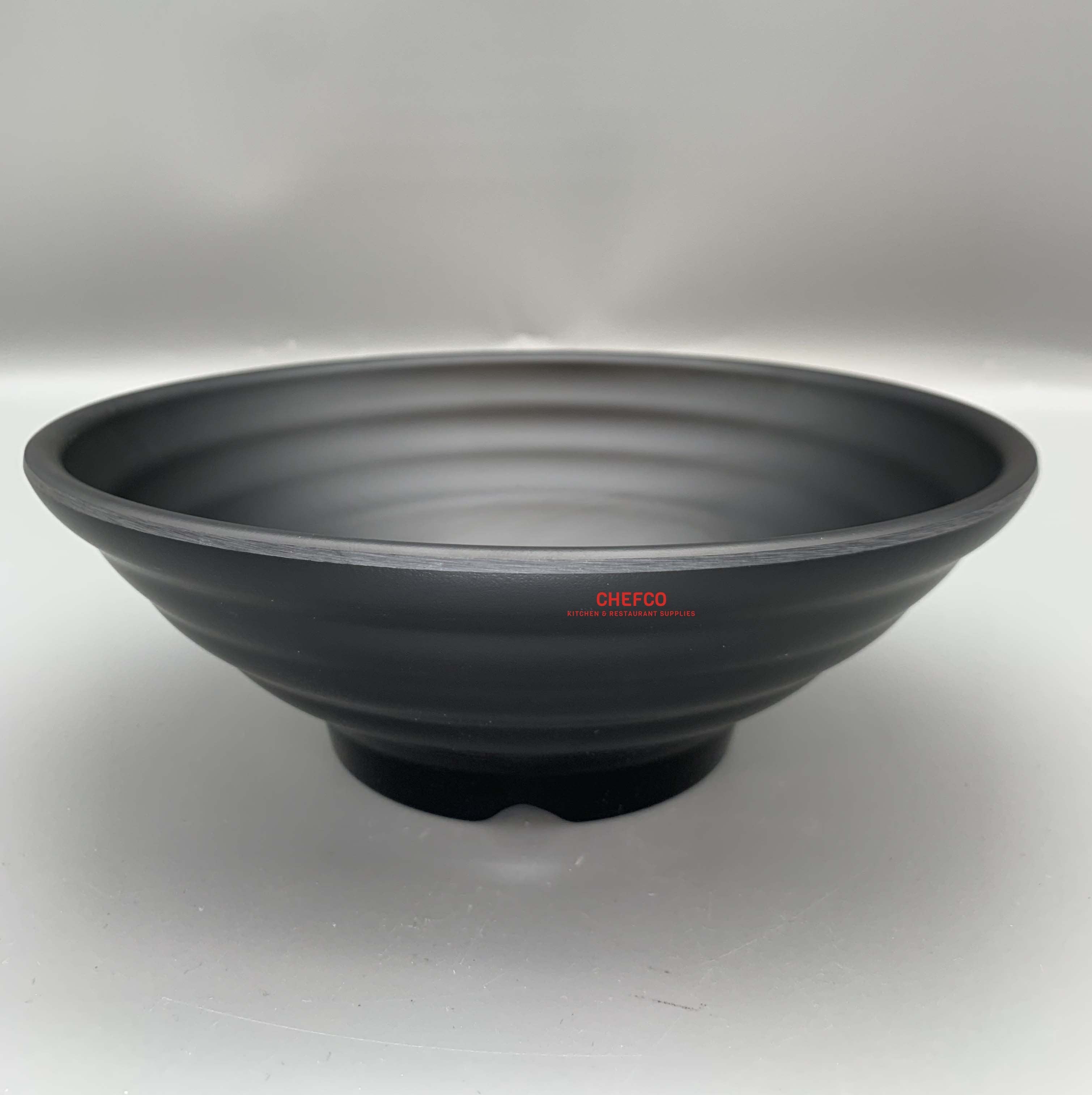 Wide Tapered Black Melamine Bowl (W0026-9S) - Chefcoca