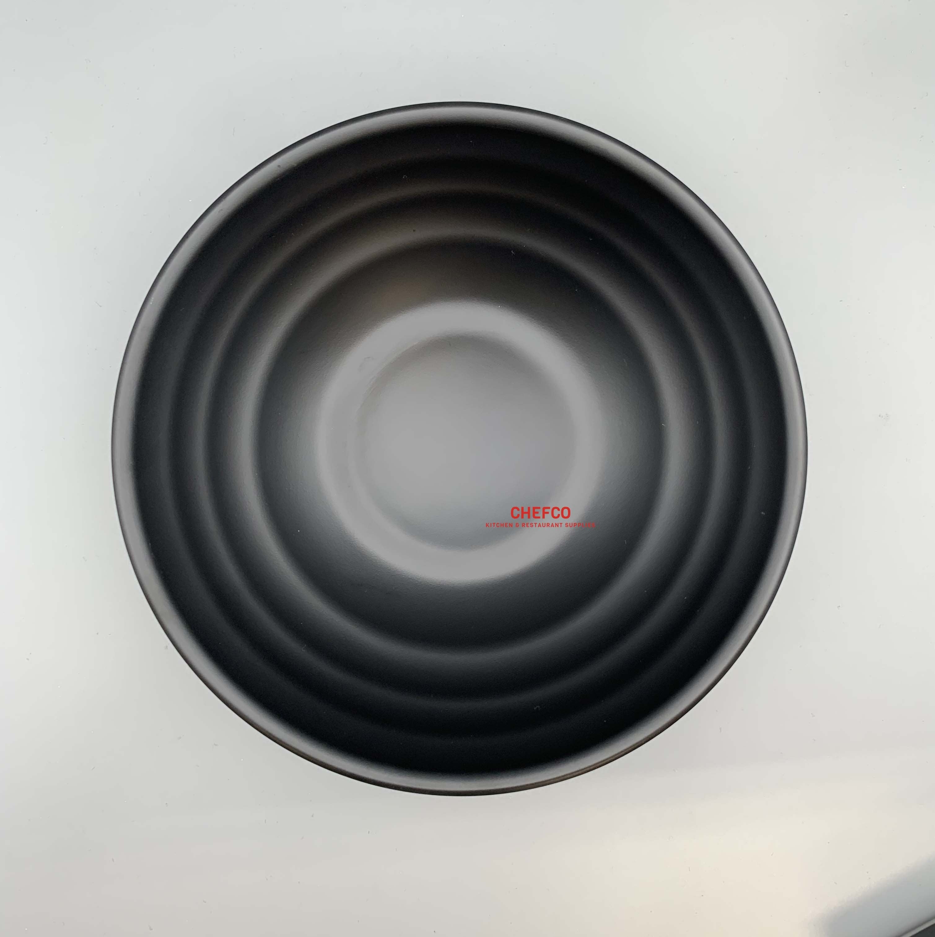 Wide Black Melamine Bowl (YG140095) - Chefcoca