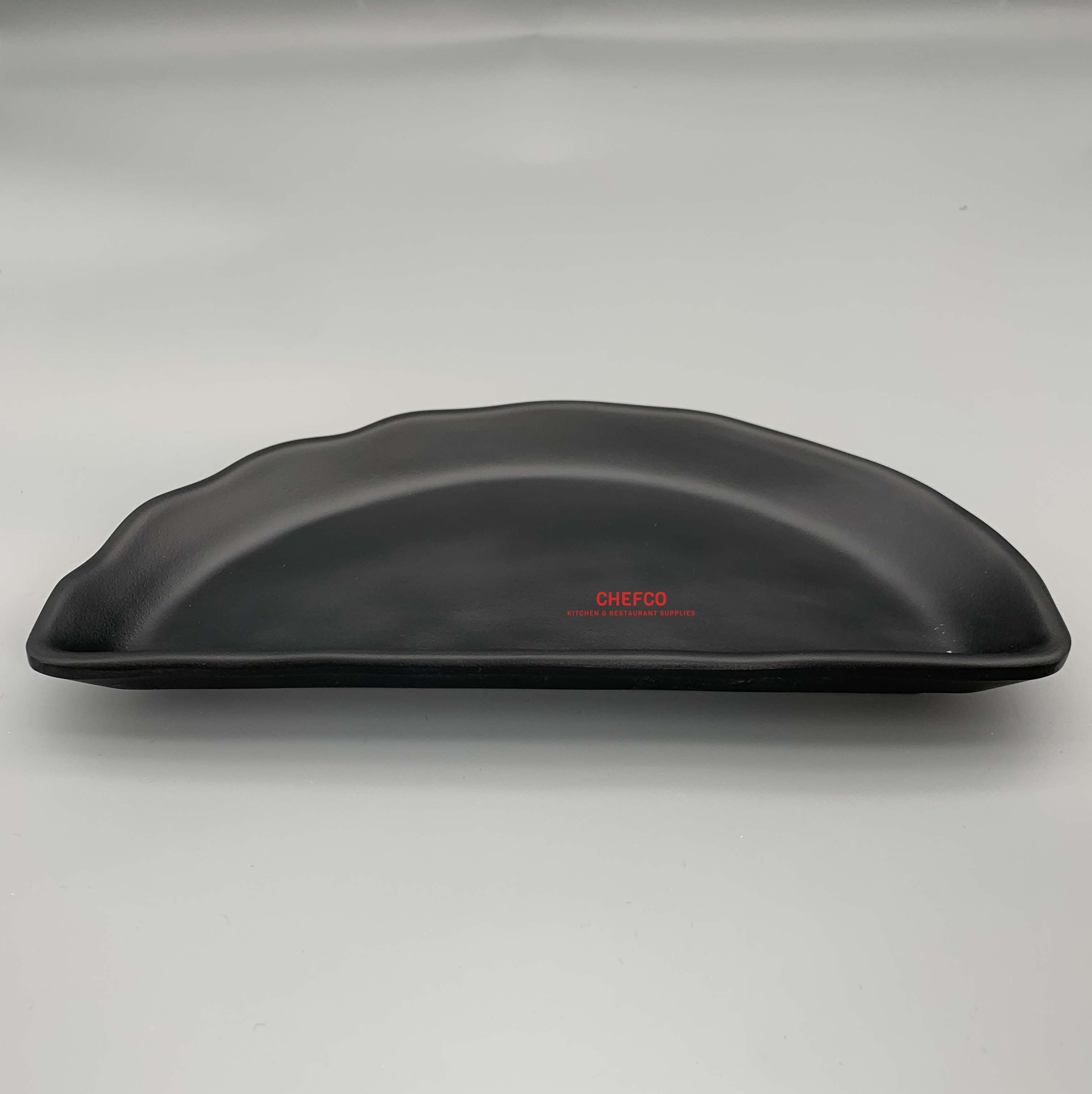 Matte Black Half Moon Sushi Plate (W4310) - Chefcoca