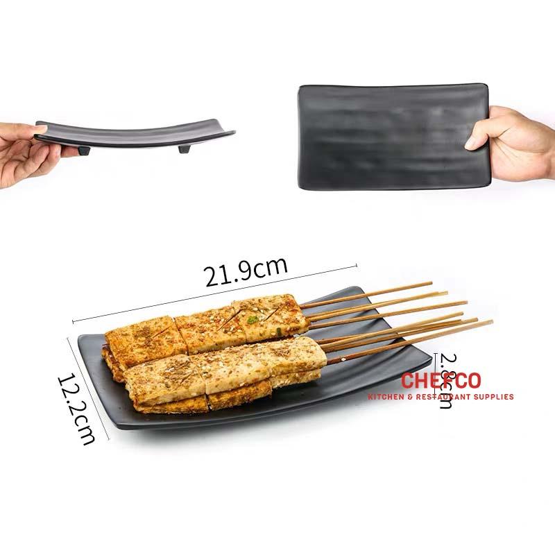 Curved Rectangular Melamine Plate (W5409) - Chefcoca
