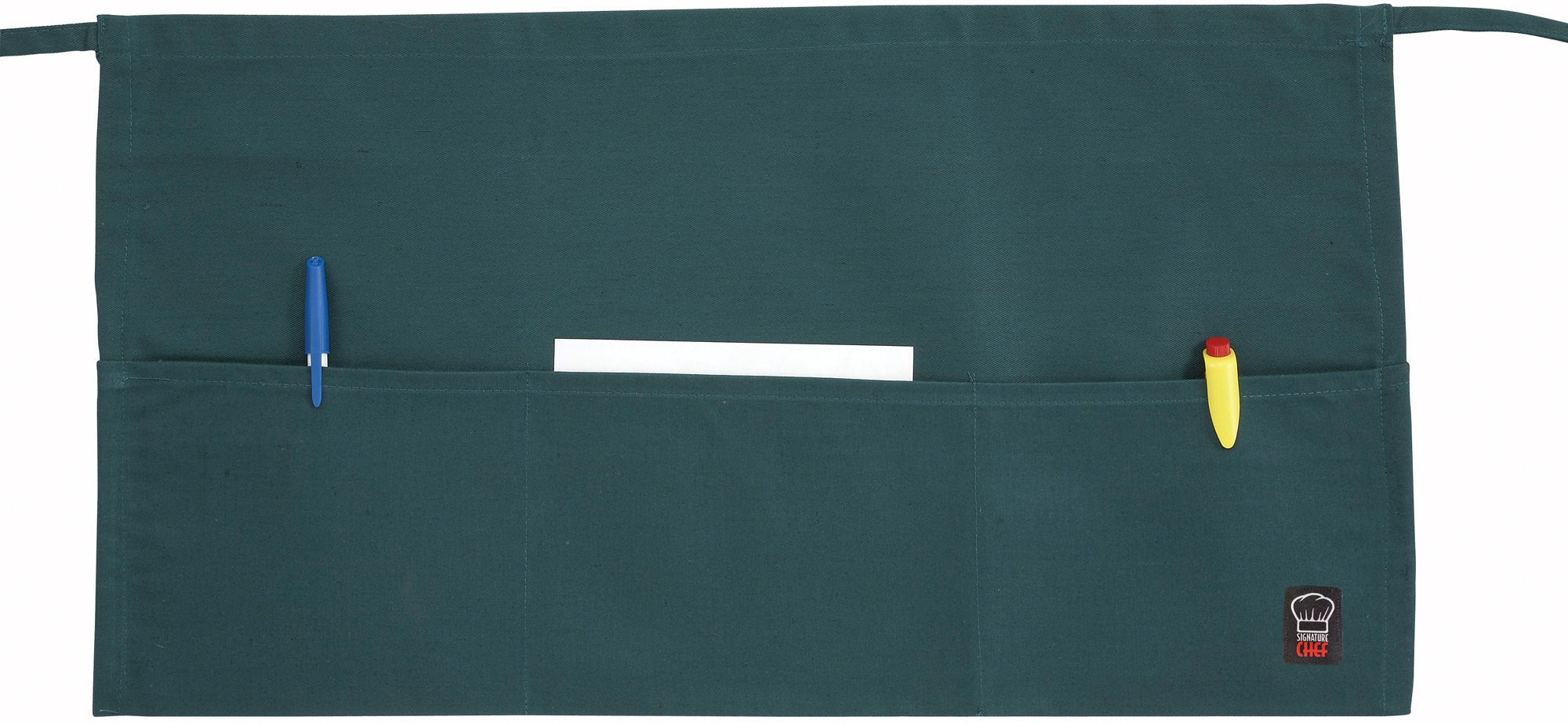 Winco 3-Pocket Waist Apron - Green - Chefcoca