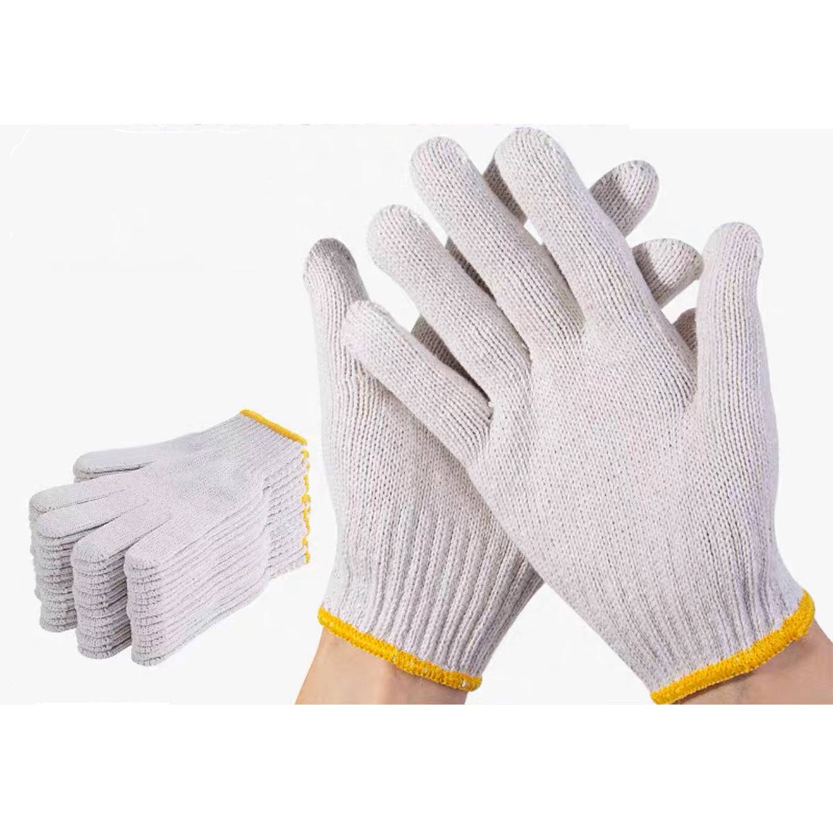 Cotton Seamless safety work glove, 12 Pairs/Pack - Chefcoca