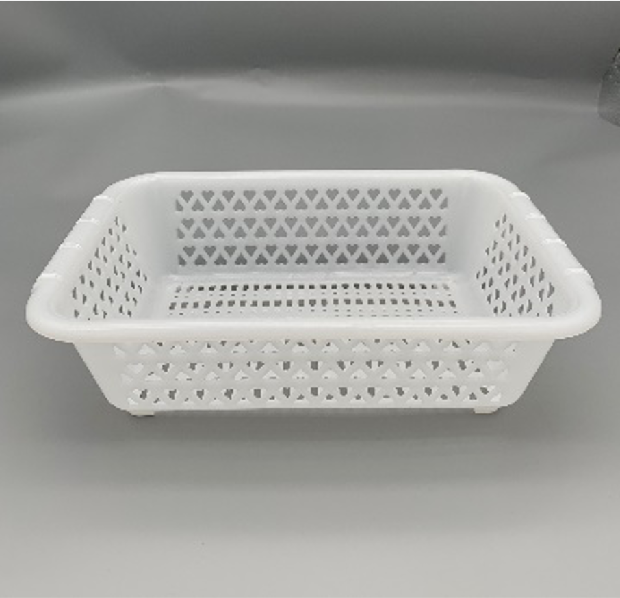 Plastic Rectangular Vegetable Wash Basket (31cmL x24cmW x 9.8cmD, Large Grid) - Chefcoca