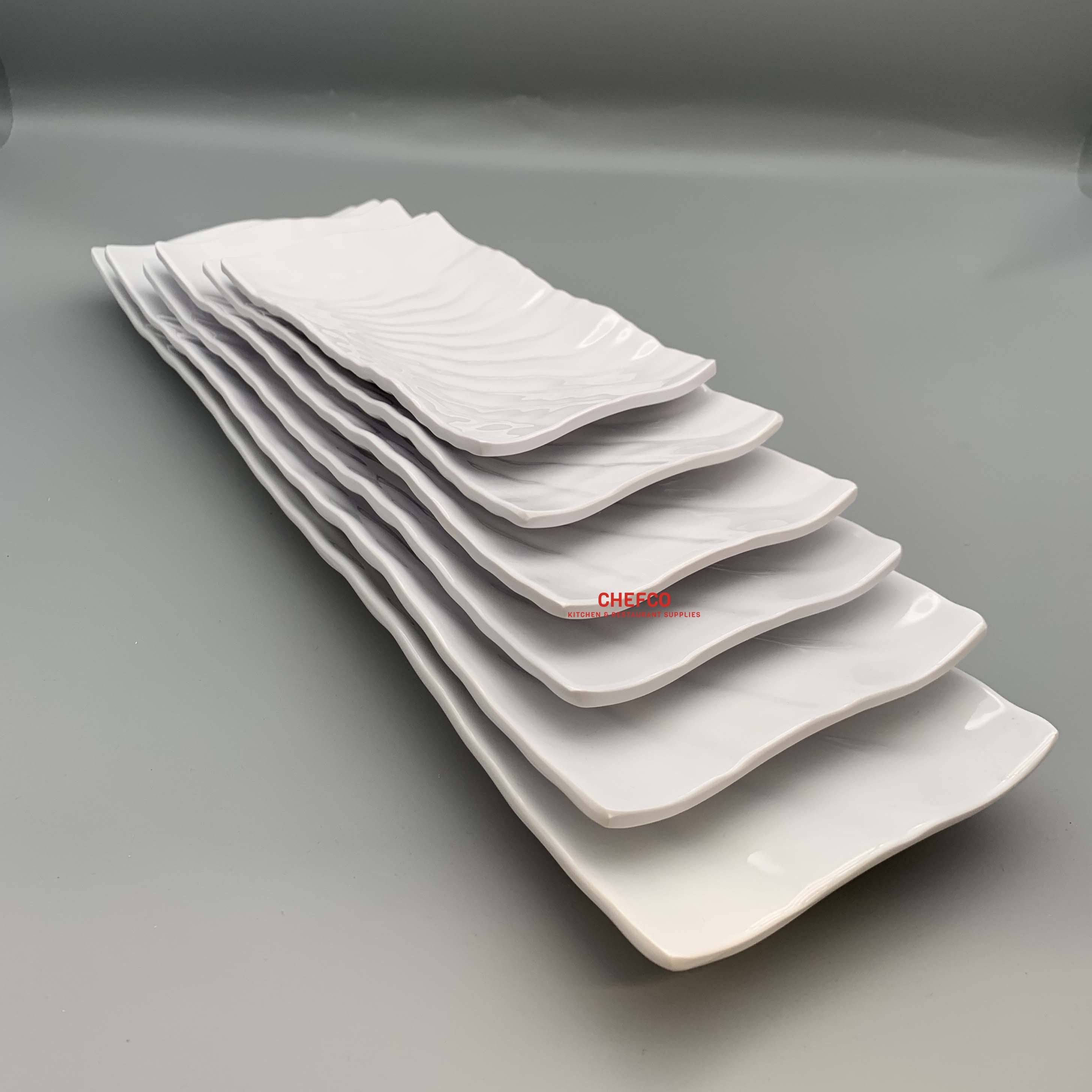 Wavy Hammered Pattern Melamine Rectangular Plate (WRD4801,WRD4807)) - Chefcoca