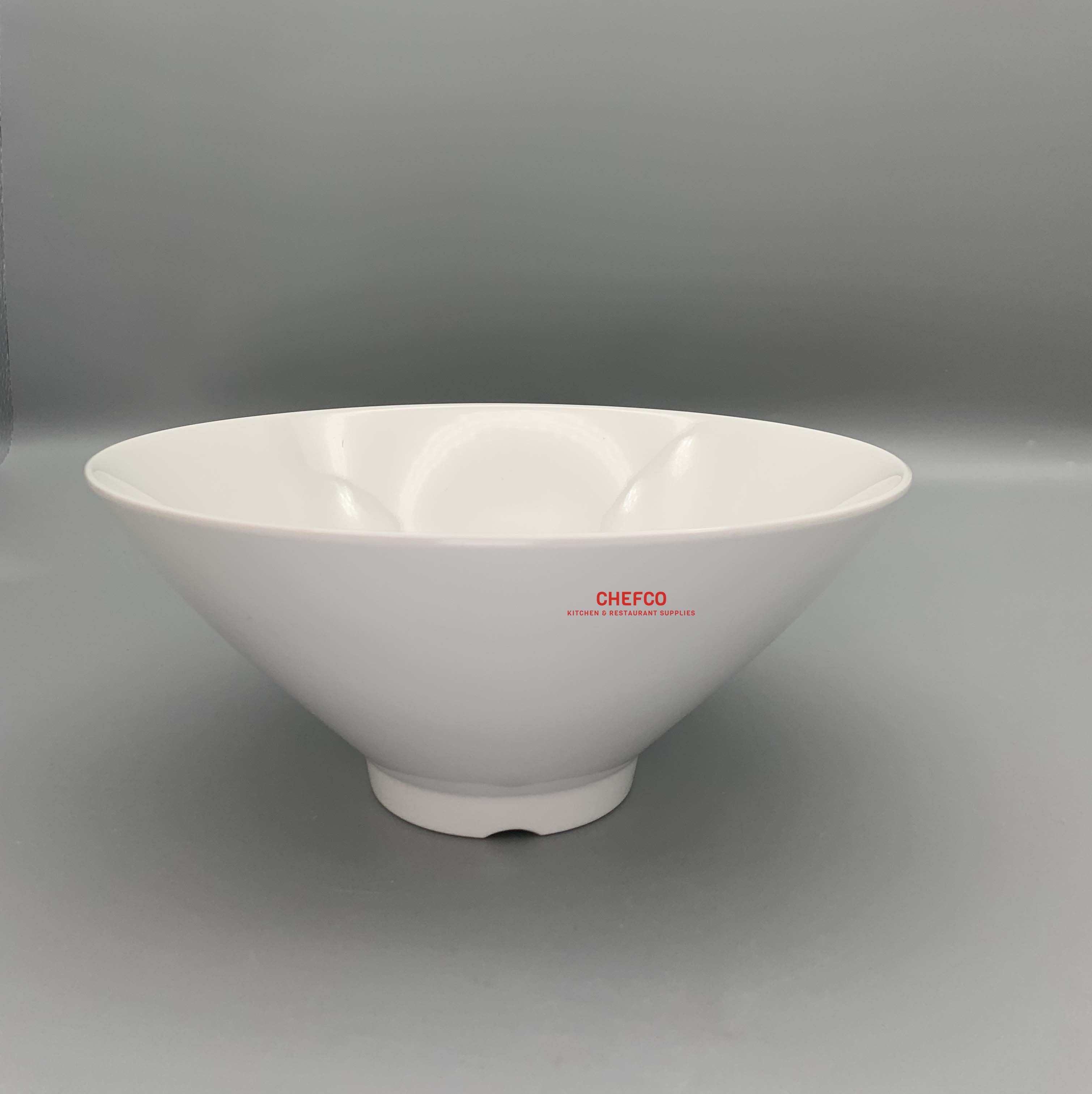 Smooth Tapered White Melamine Bowl (WY0024-8) - Chefcoca
