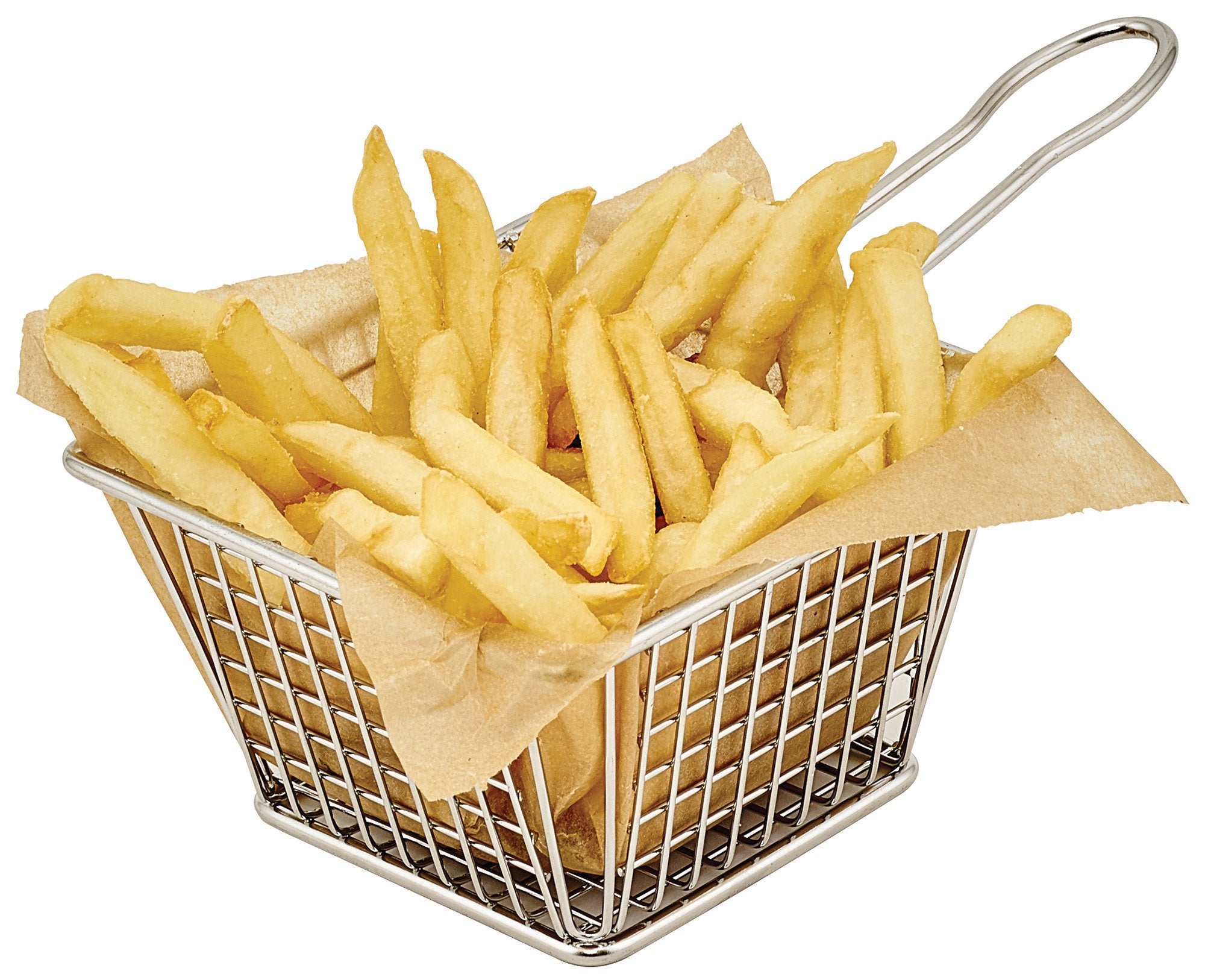 Winco FBM-544T - Mini Serving Basket - Rectangular, 5"L x 4"W x 4"H  - Chefcoca