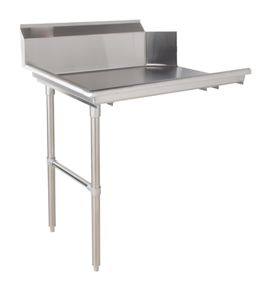 Left Side 18 Gauge 304 Series Stainless Steel Clean Dish Table (30" x 24" x 44.8") - Chefcoca