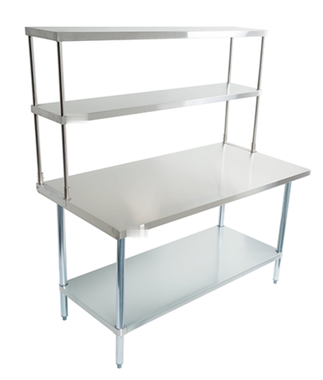 Metal304, 18Gauge, 304 Stainless Steel Double Tier Overshelf - Chefcoca