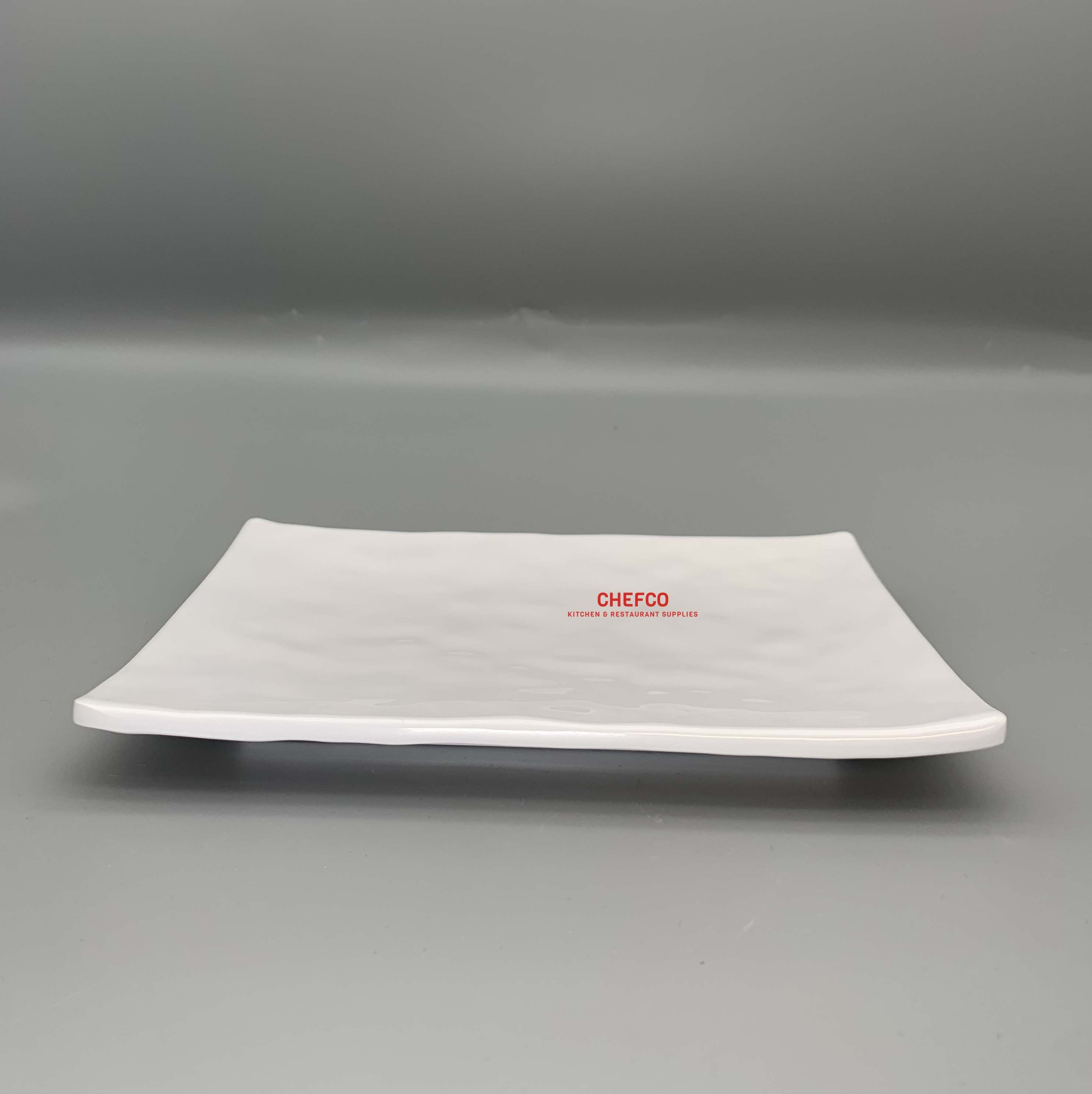 Hammered Pattern White Melamine Plate (Y-8008,Y-8012) - Chefcoca