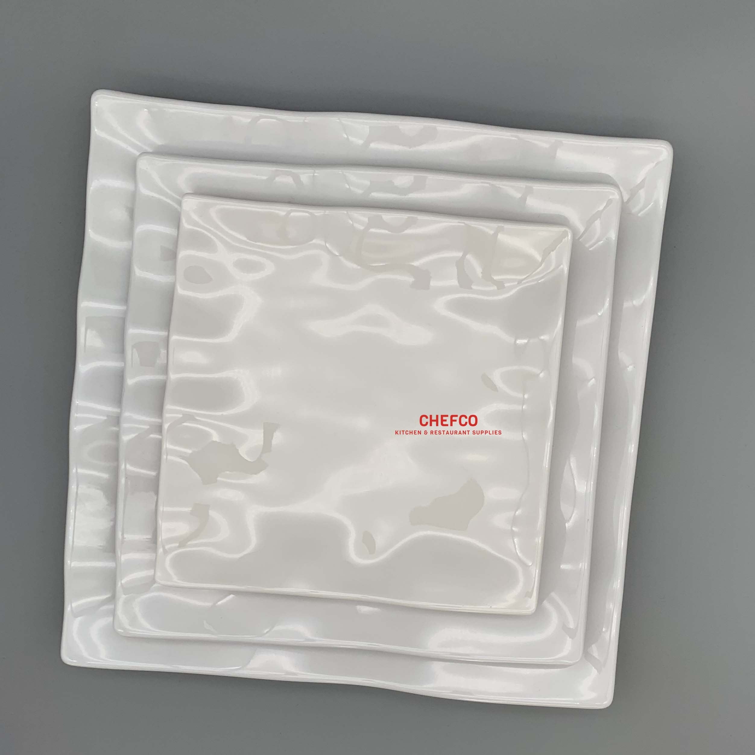 Wavy Hammered Pattern Melamine Plate (Y0878-Y1278) - Chefcoca