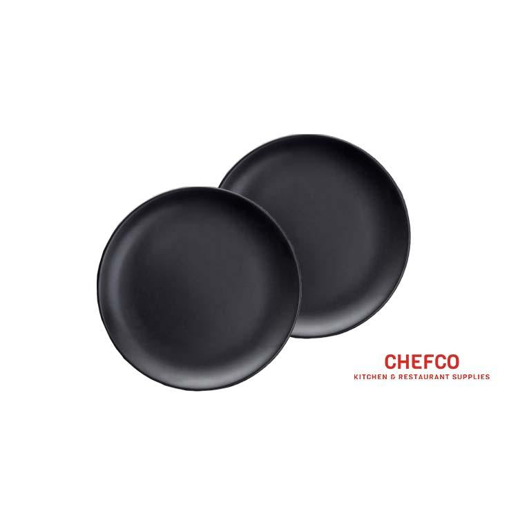 Matte Black Round Salad Plate (YG140099) - Chefcoca