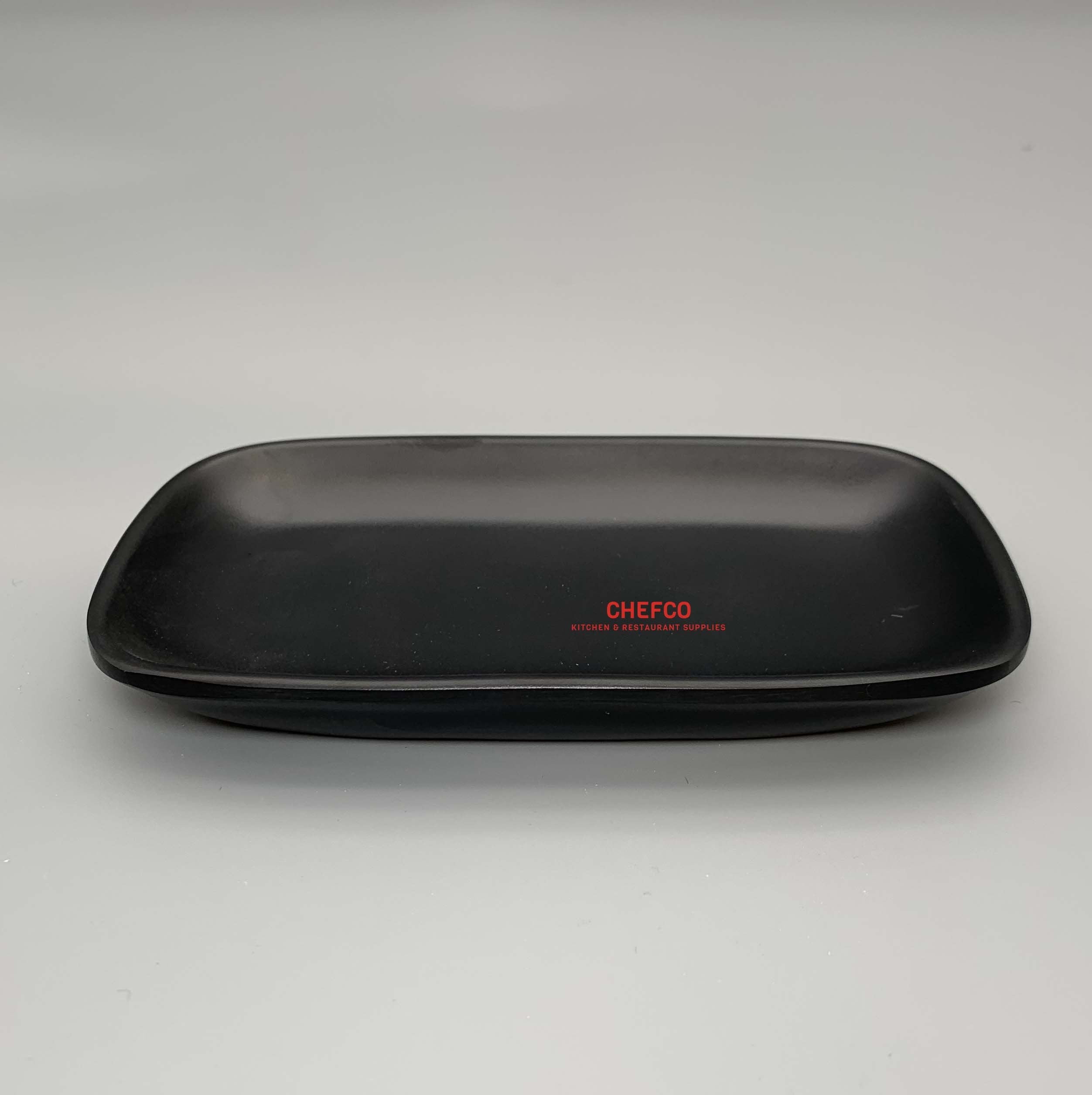 Rounded Rectangular Black Melamine Plate (YG140122) - Chefcoca