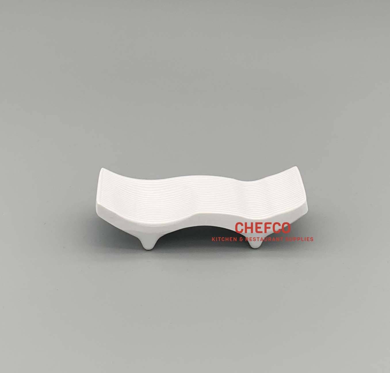 3" White Melamine Chopstick Holder Stand - Chefcoca