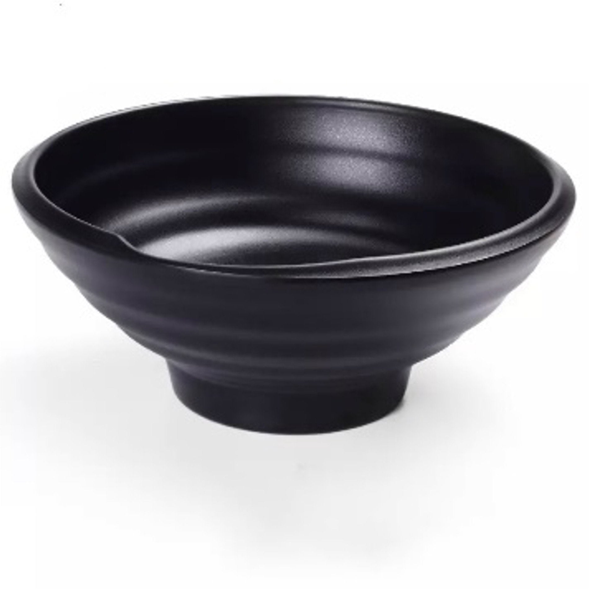 Matte Black Round Melamine Noodle Bowl (YG145001) - Chefcoca