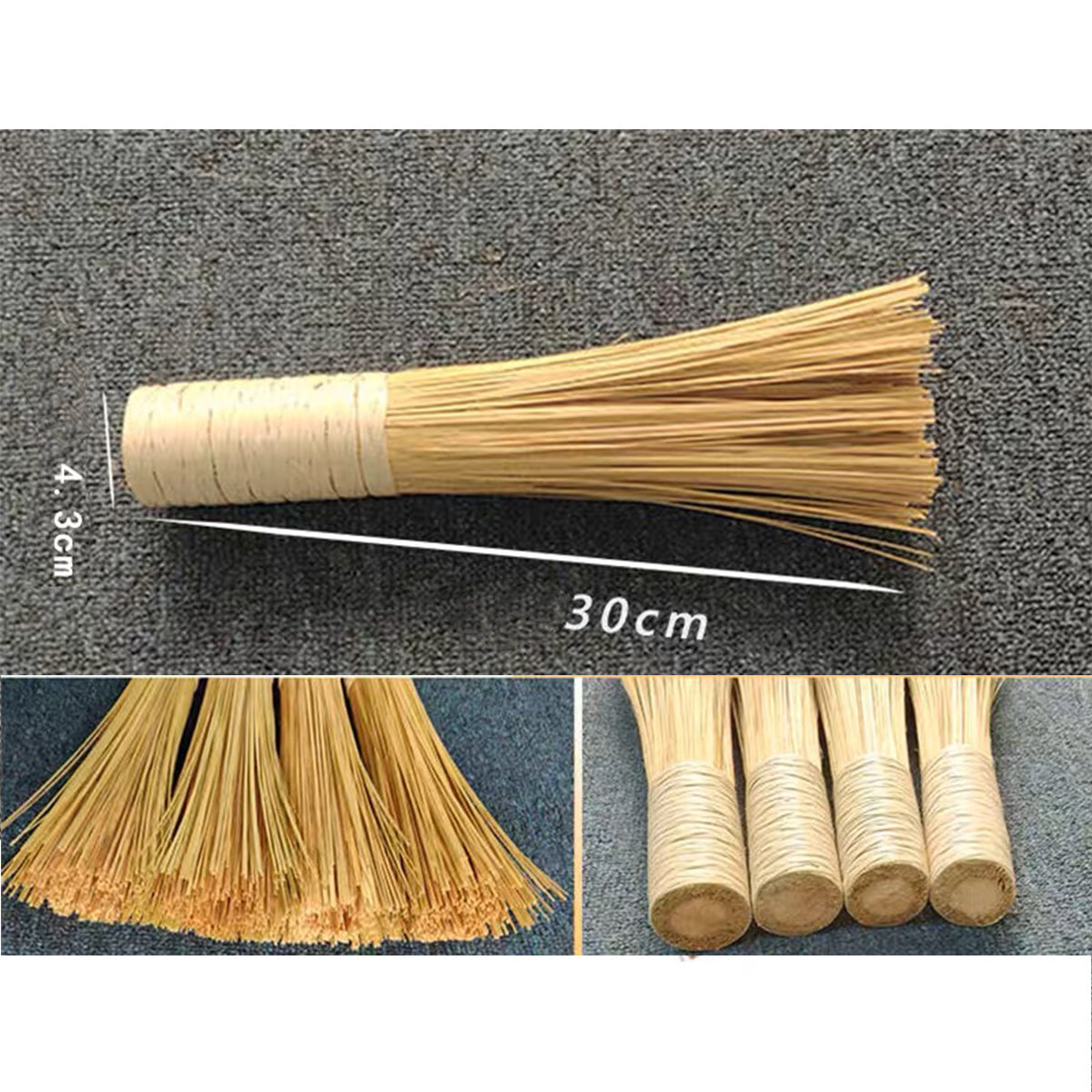 Long Bamboo Wok Brush - Chefcoca