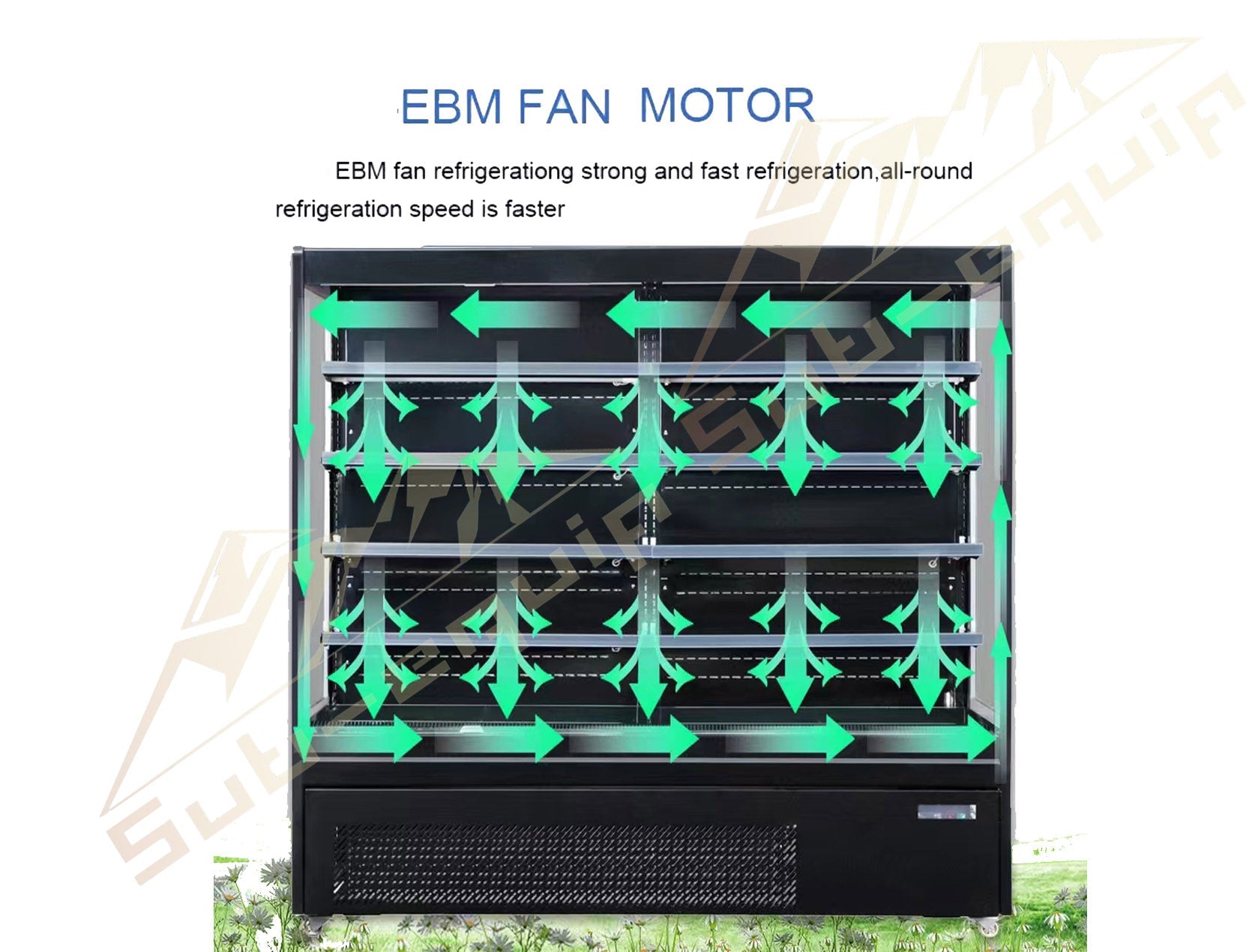 31" Deep Grab & Go Open Display Case, 59.1" Wide Refrigerator - Chefcoca