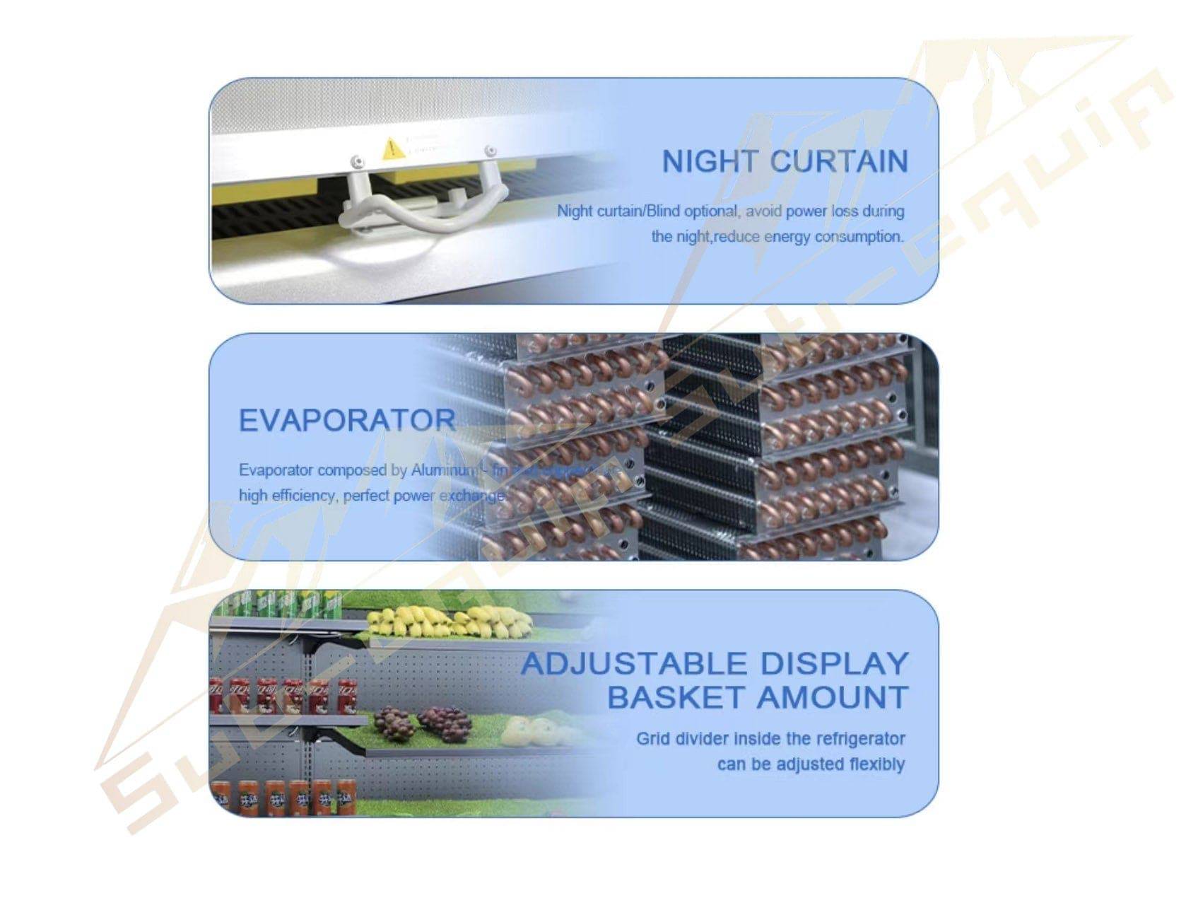 31" Deep Grab & Go Open Display Case, 51.6" Wide Refrigerator - Chefcoca